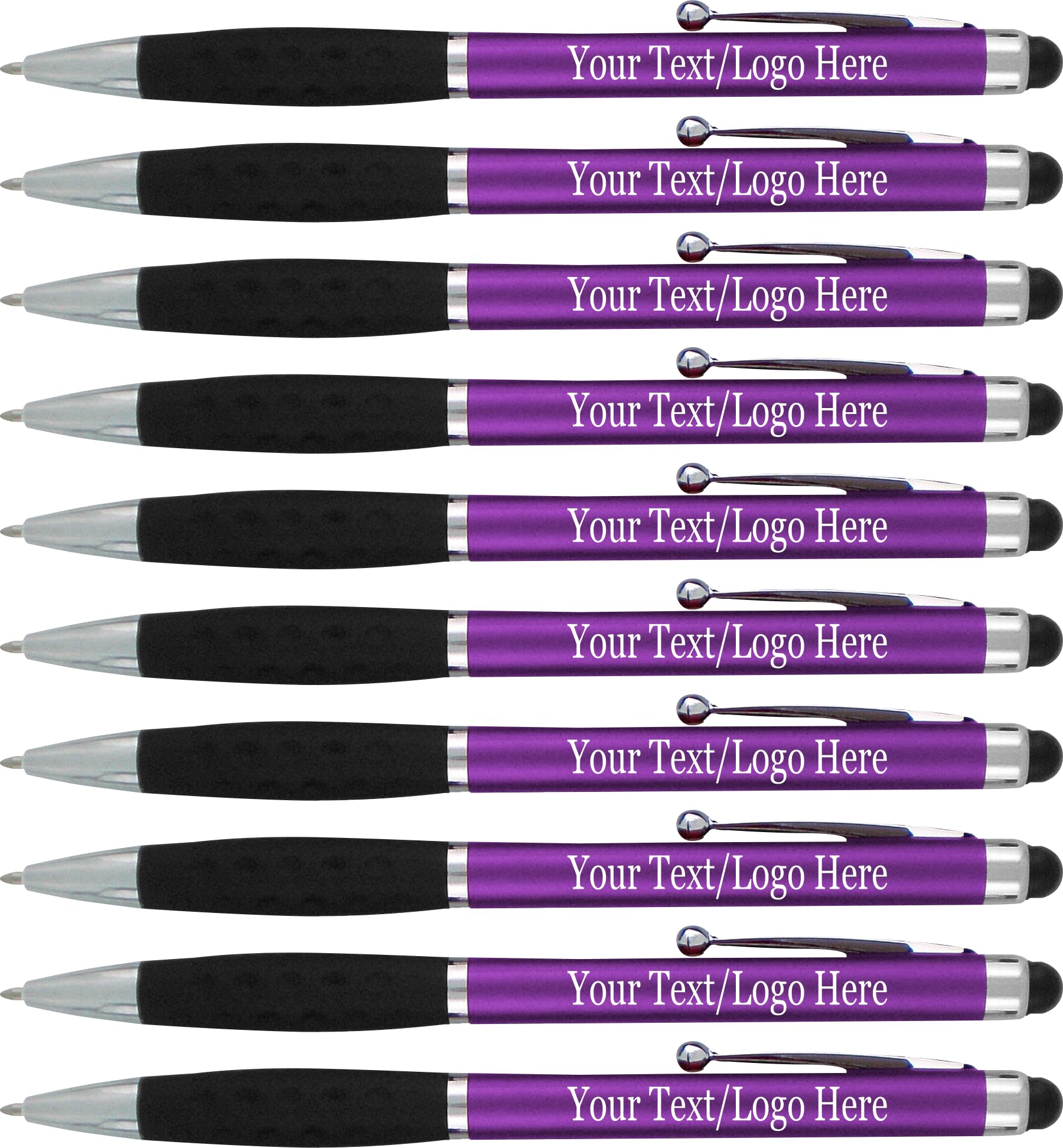 SyPen Personalized Stylus Pens With your Custom Logo or Text-300 Pack Bulk-for Businesses, Parties, and Events, 2 in 1 Ballpoint Pen & Stylus for