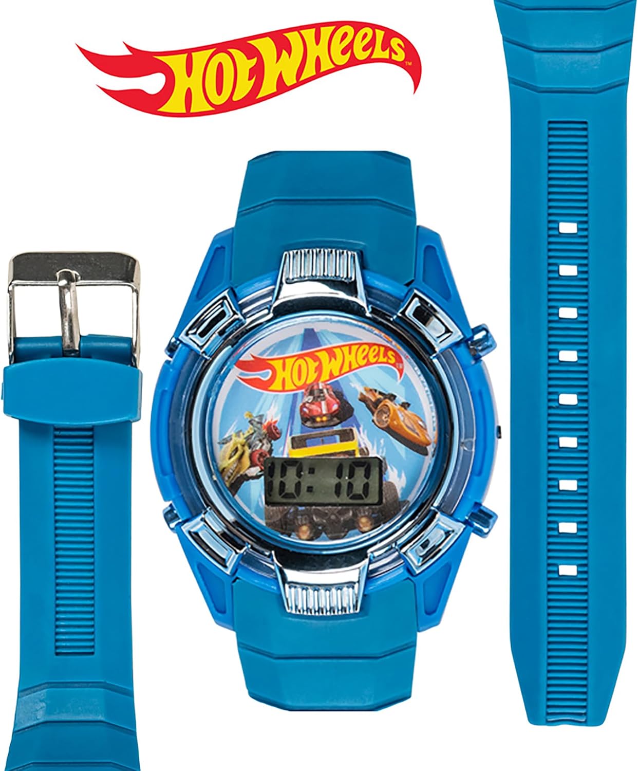 Hot Wheels Kids Watch – Light-Up LCD Display, Adjustable Comfortable Strap, Collectible Tin – Perfect for Boys and Girls - Image 5