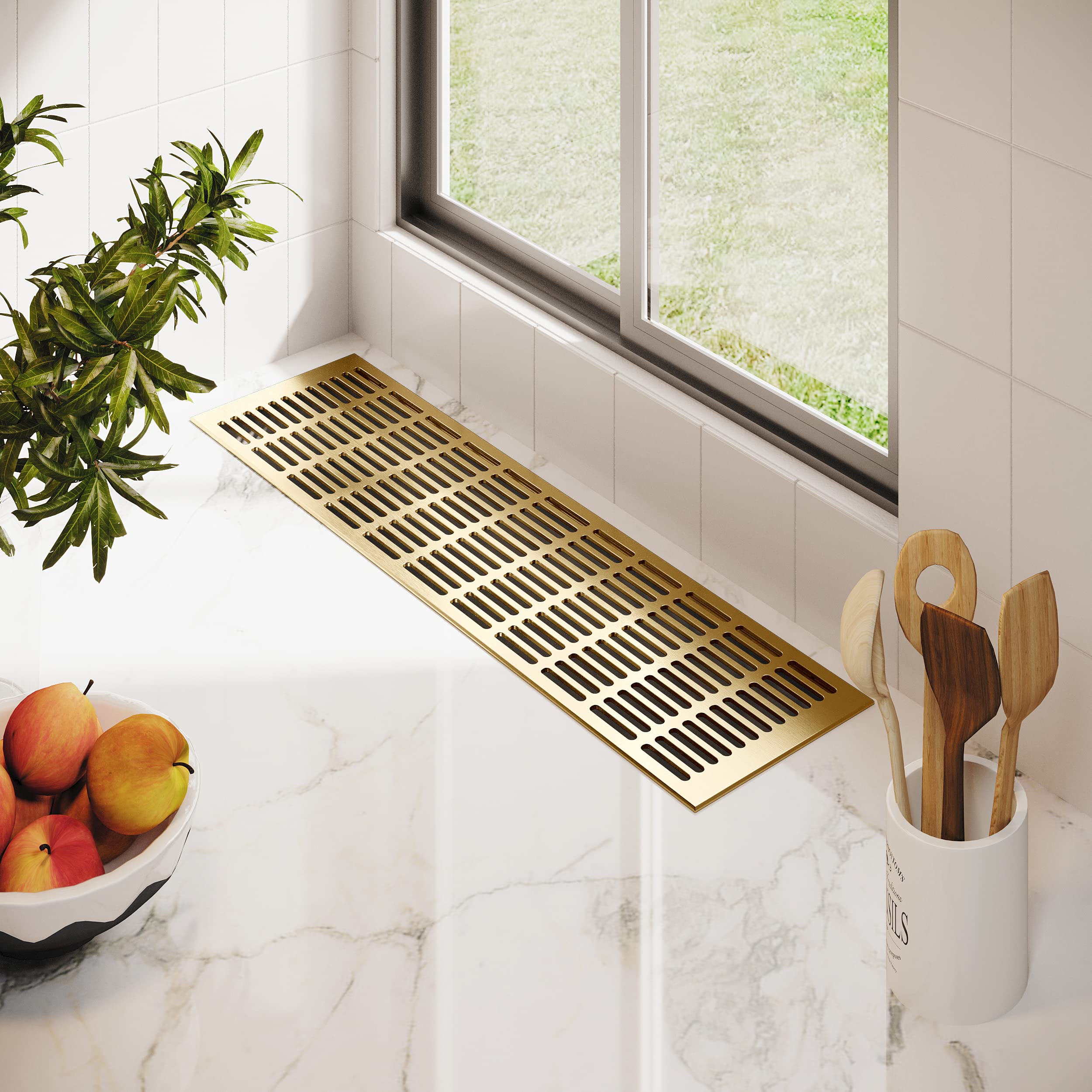 MS Beschläge ® Aluminium Ventilation Grille Sheet Heating Cover 150 mm x 200 mm Various Colours (Gold Anodised - F3) - Image 4