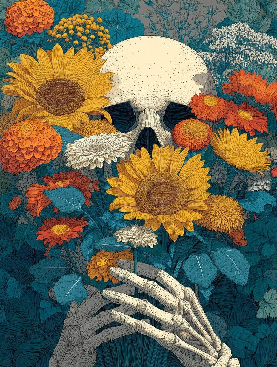Puzzle de 3000 para Adultos, Esqueleto De Flor, Clásicos YHPGL7-387