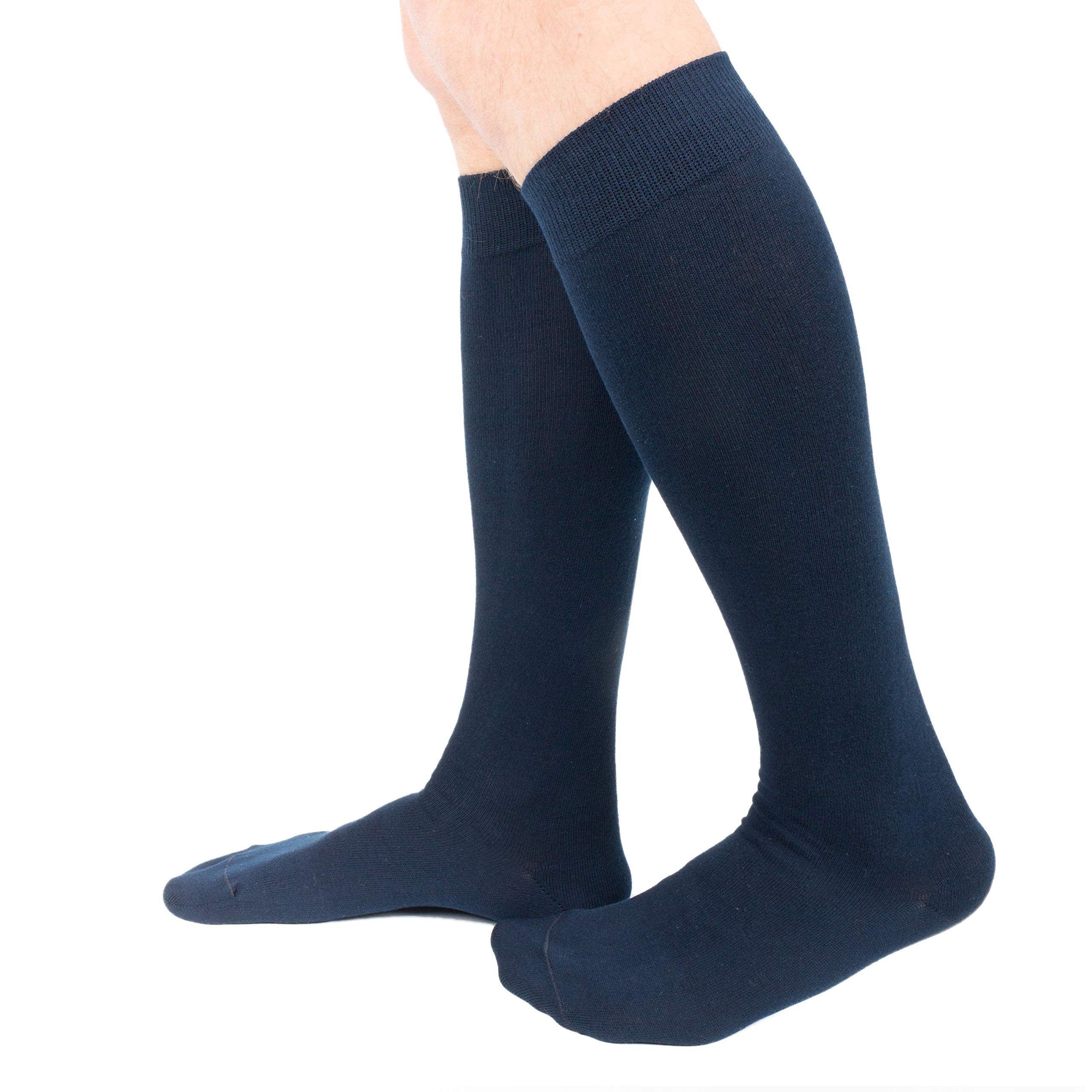 Ciocca Calcetines de hombre largos, cálidos de algodón retorto resistente - 6 pares - Dos tallas