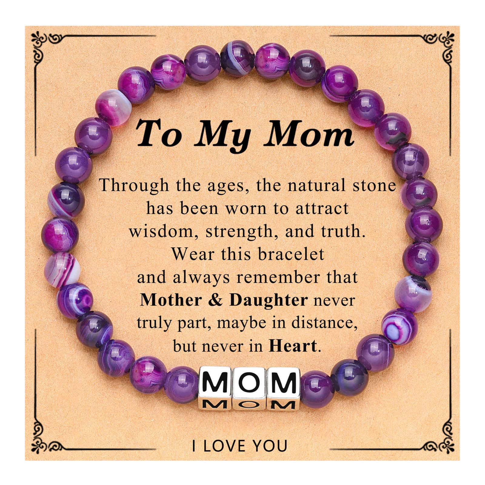 PINKDODORelationship Engraved Bracelets Gifts for Grandma Nana Mom Aunt Sister