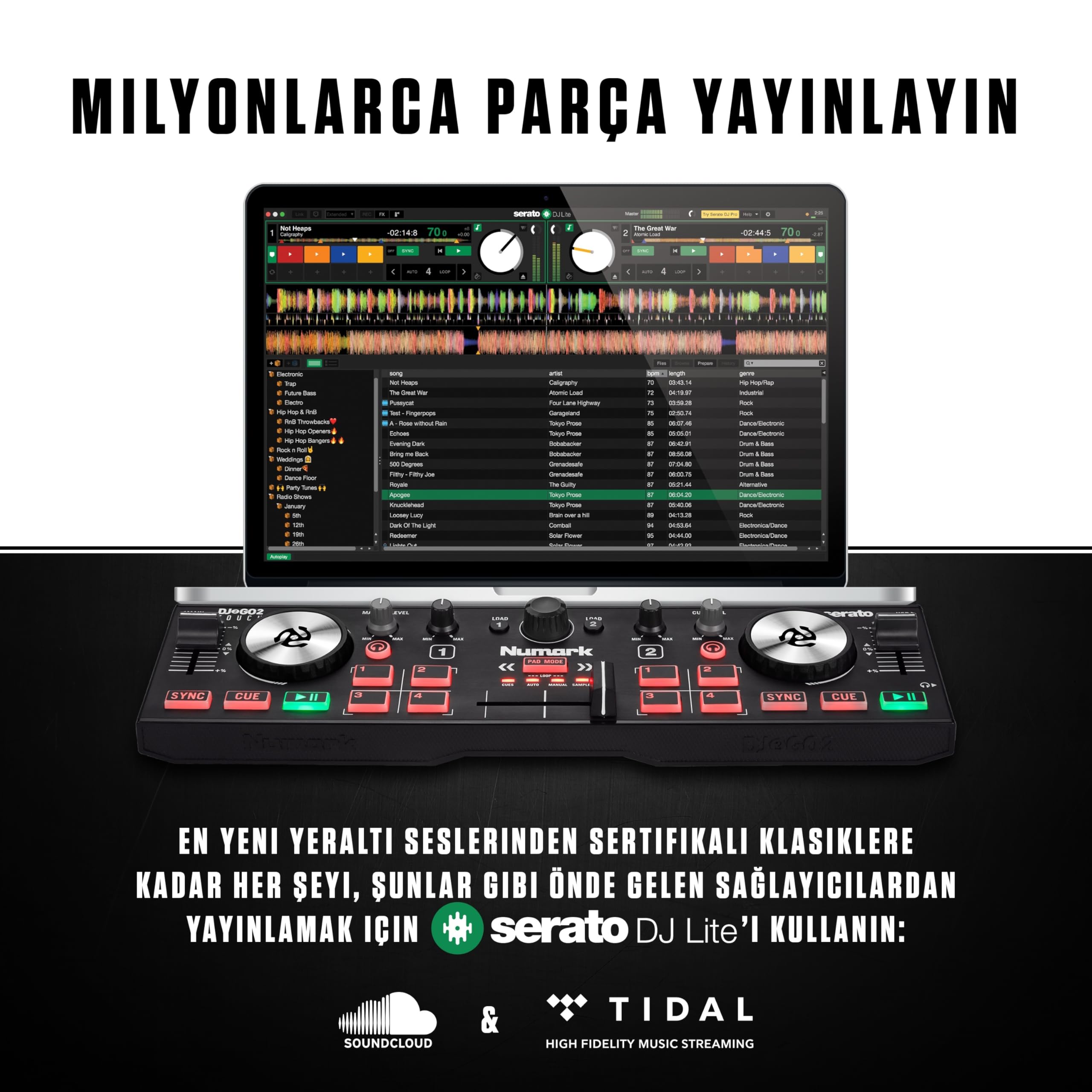 Numark DJ2GO2 Touch – Yolculuk için mini DJ kontrol cihazı – 2