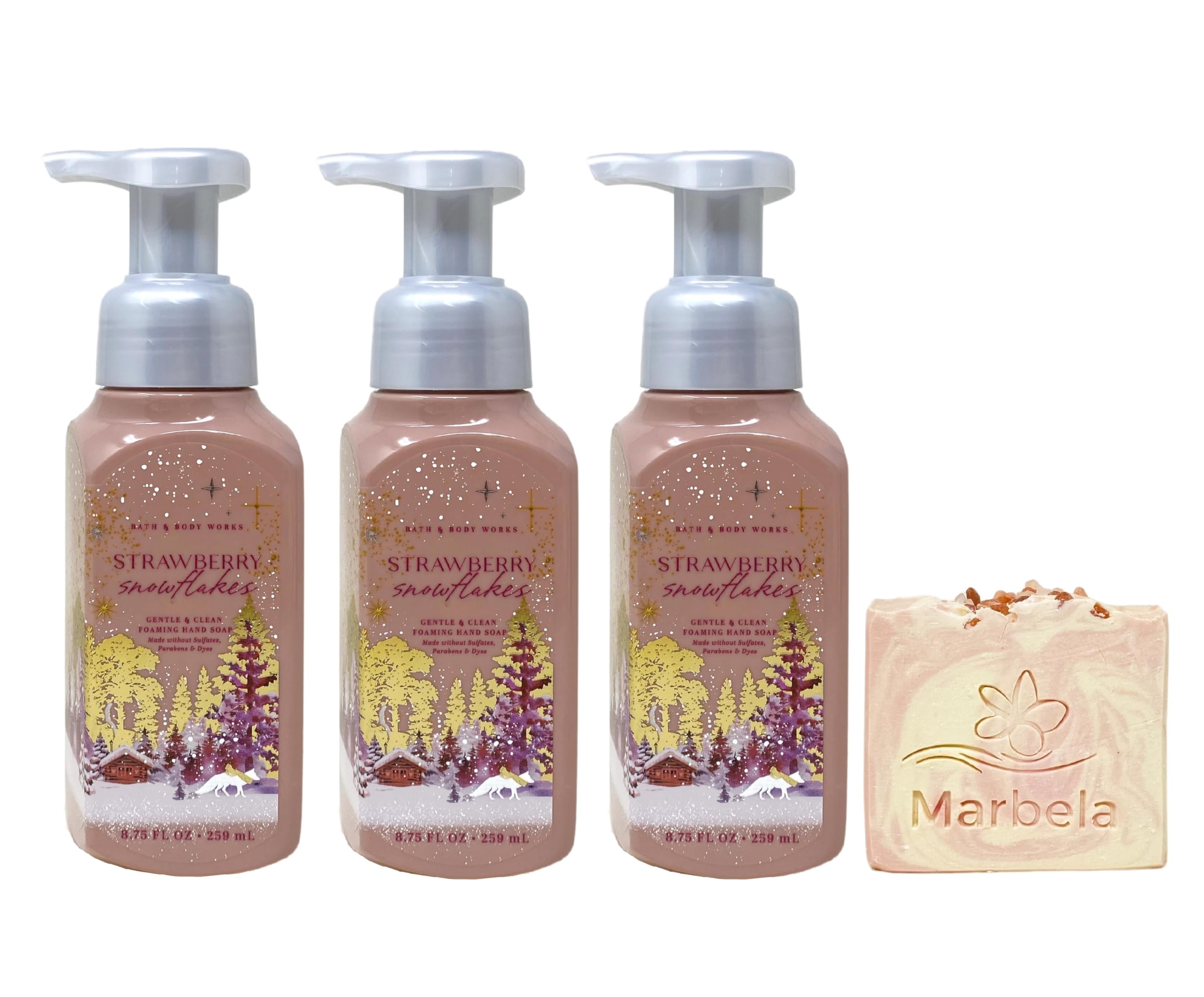 Amazon.com : Bath & Body Works Strawberry Snowflakes 3 Pack Gentle