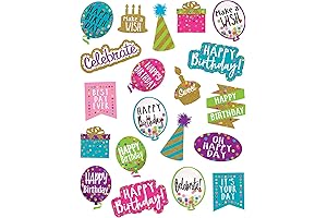 Teacher Created Resources Confetti Happy Birthday Stickers