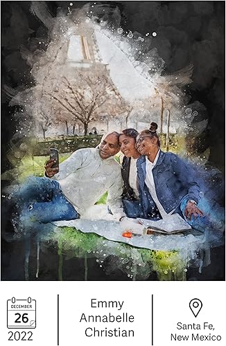 Miniatura 5 de Awesometik Where It All Began Wattercolor Portrait Our Special Place Personalized Watercolor Illustration Where We Met Location Watercolor Design