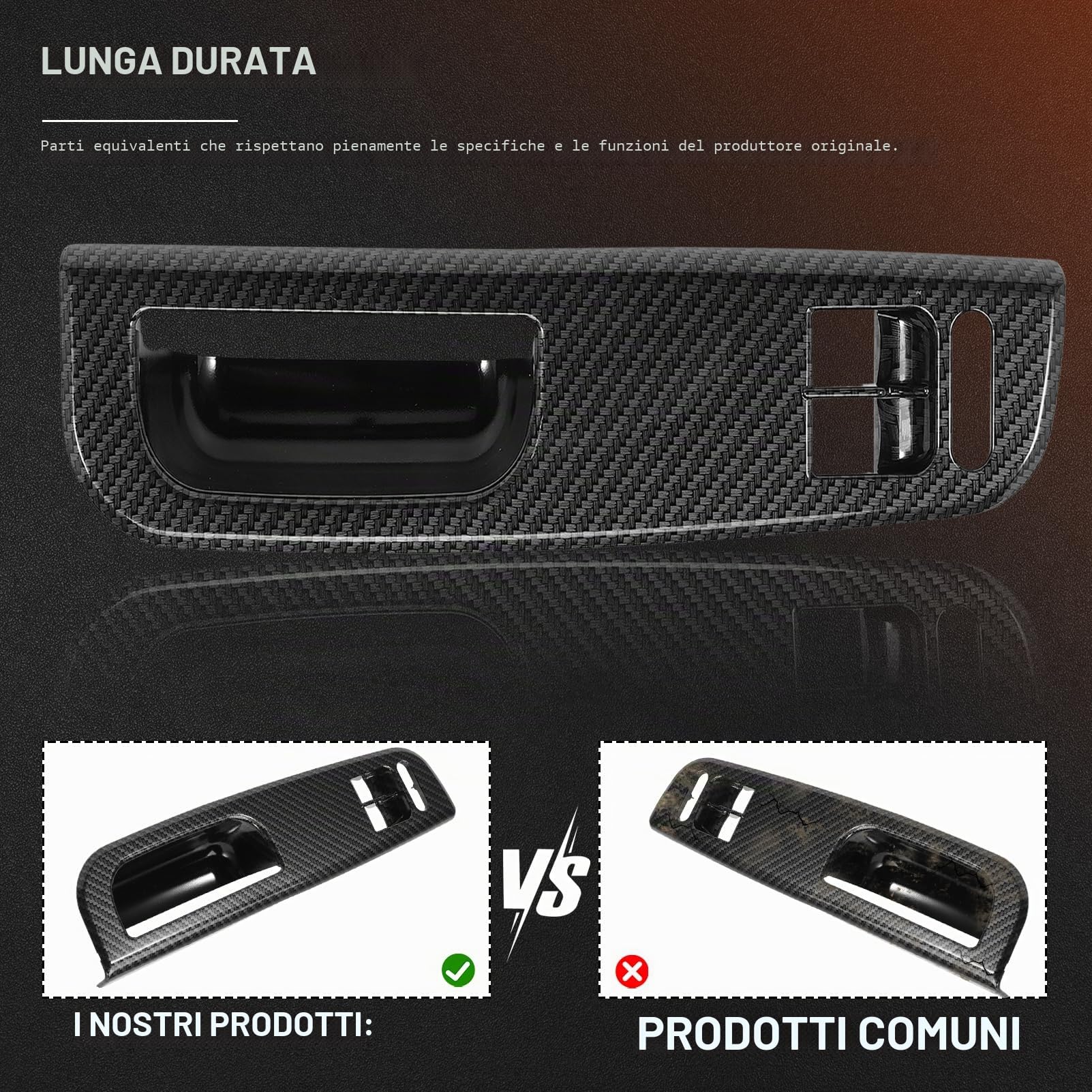 Pannello per maniglia della porta principale, rivestimento della porta anteriore in carbonio anteriore sinistro per Golf IV 1J1 Variant 1J6 3B1867171D 1J0867172A
