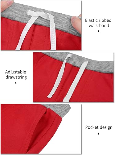 Miniatura 3 de Resinta Paquete de 4 pantalones cortos de punto para bebés y niños pequeños, pantalones cortos deportivos con bolsillo