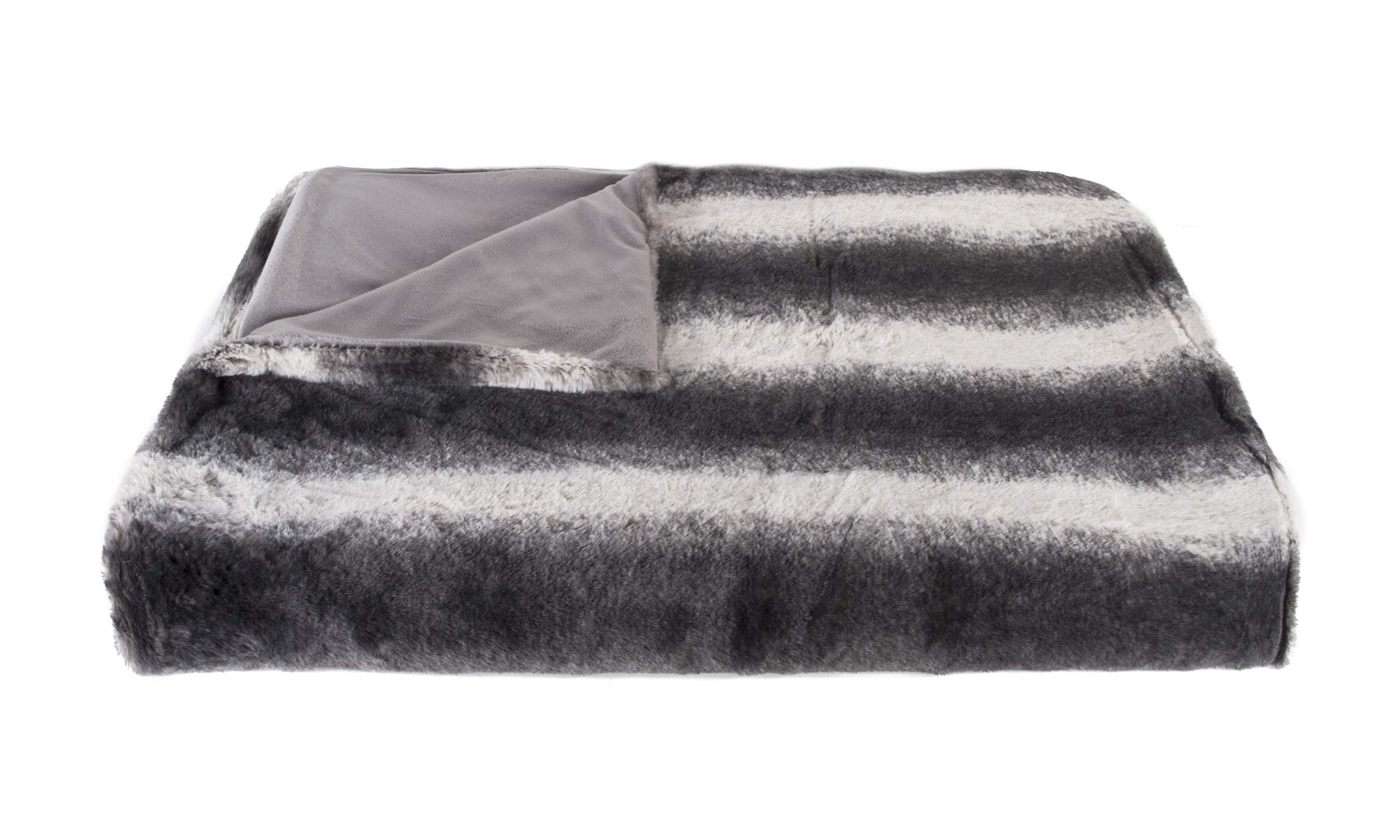 Amazon.com: Luxe Faux Fur Throw Blanket 50 x 60 Inch | Fuzzy