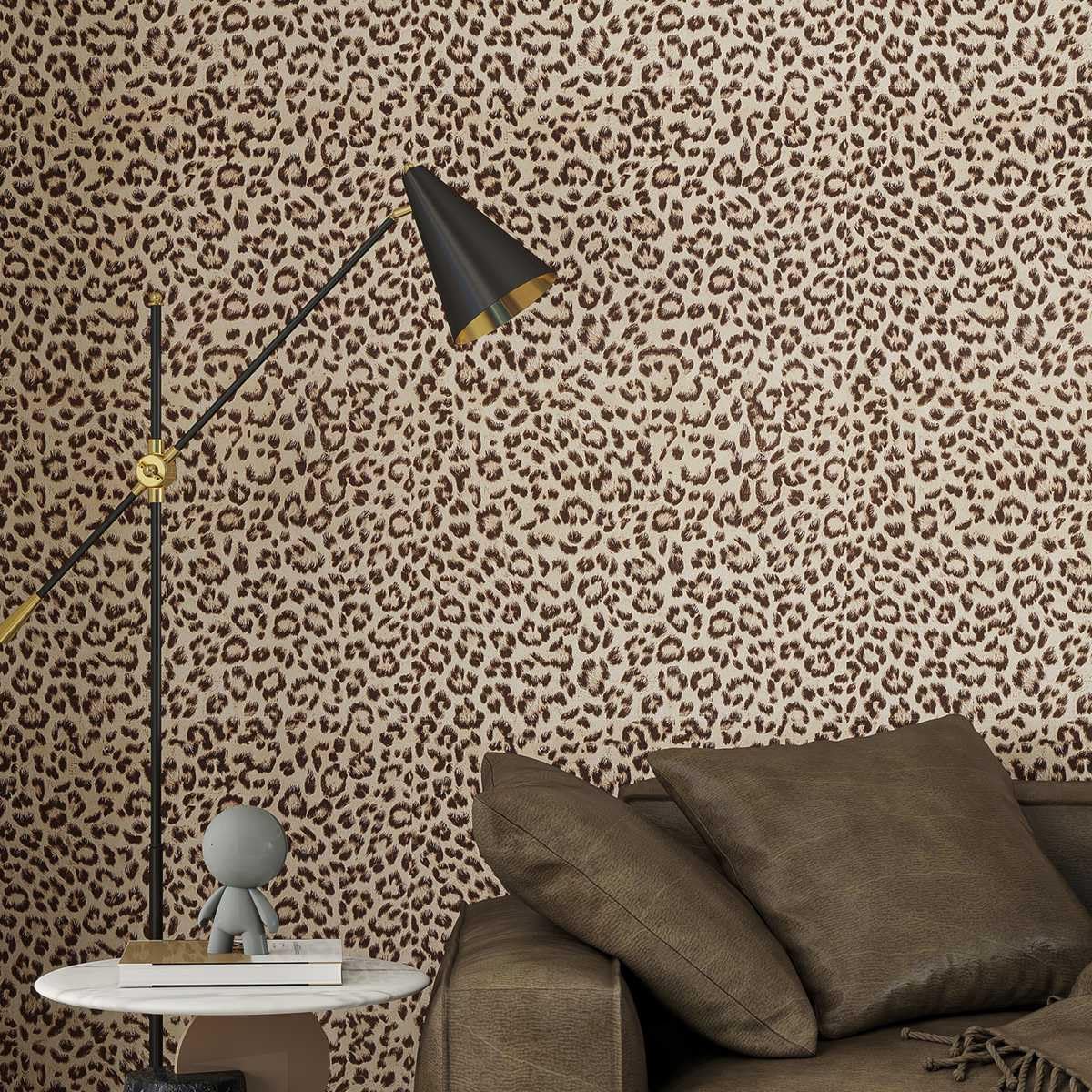 Arthome Peel and Stick Wallpaper,Self Adhesive Wallpaper,Sticky Back Plastic,Waterproof Film Vinyl Wrap for Countertop,Cabinet,Furniture Renovate and Wall Covering Decoration,Cheetah Print 44cmx6m
