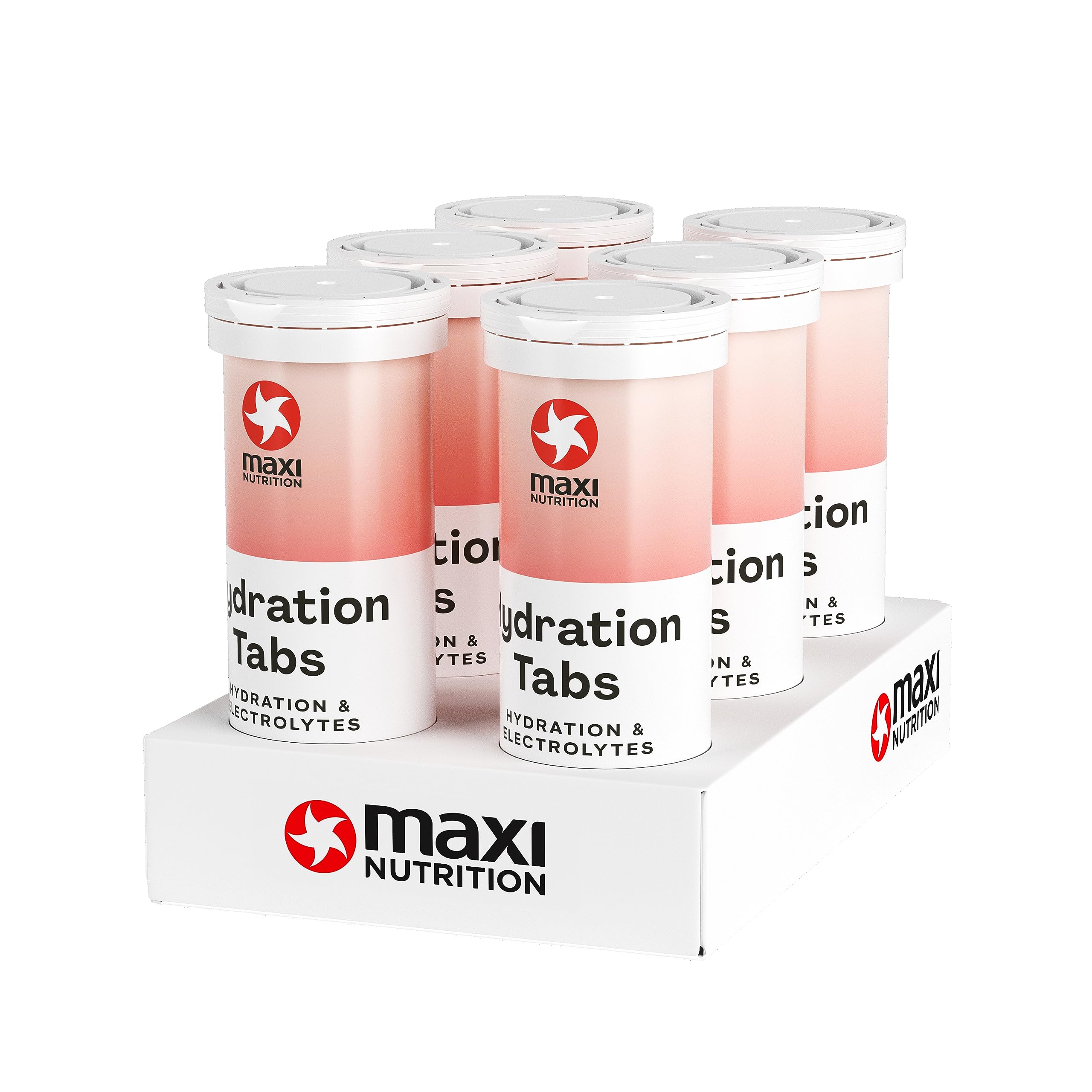 MaxiNutrition Hydration tabs, Pink Grapefruit, Zero Sugar| Effervescent Electrolyte Tablets| for Improved Hydration and Recovery | Suitable for Vegans and Vegetarians | 6 x 10 Tablets (6 Pack)