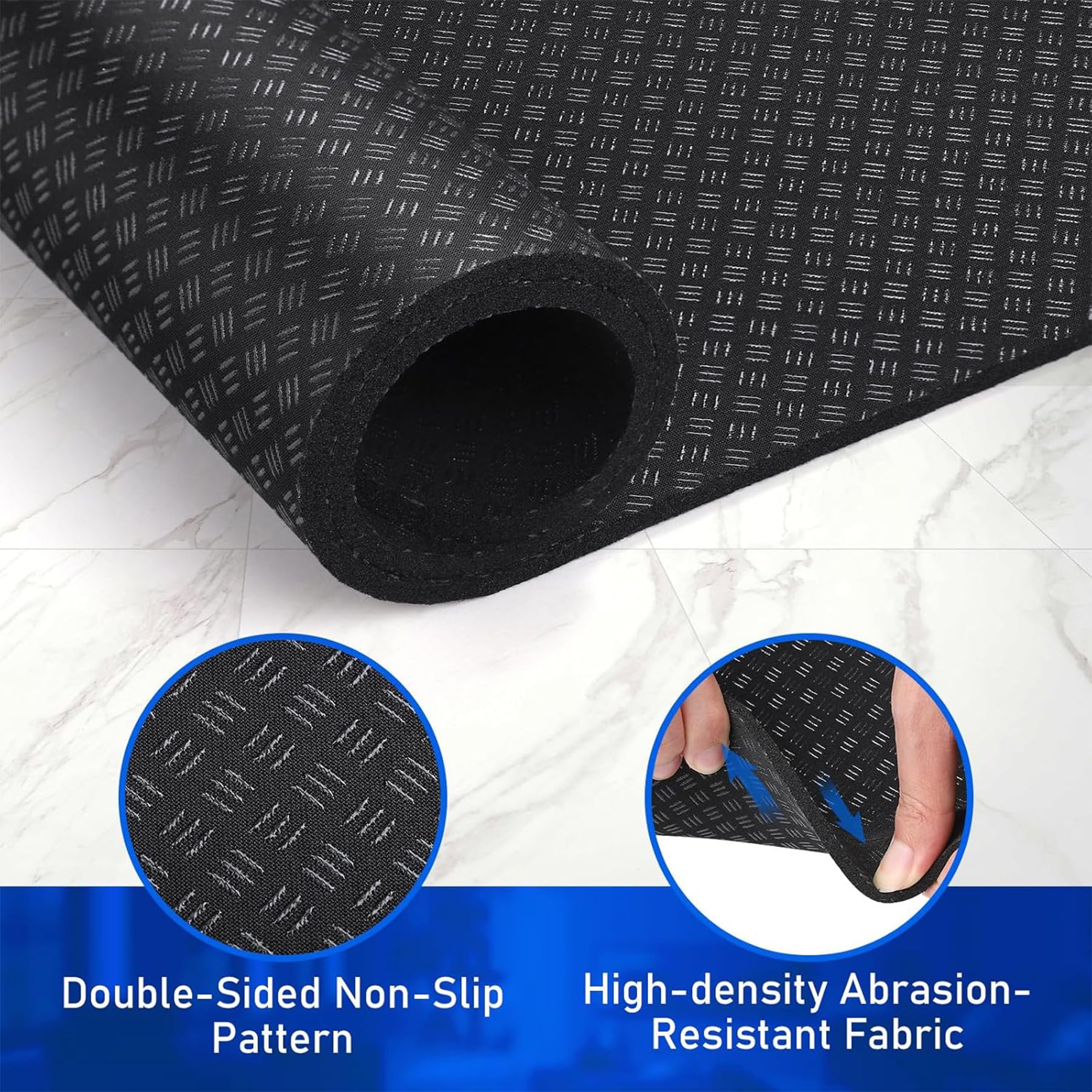 Tapis anti-vibration antidérapant des deux côtés - 60 x 60 cm - Tapis en caoutchouc antidérapant - Tapis de réfrigérateur en silicone - Léger et imperméable - Pour réfrigérateur - Pour sèche-linge et - 4