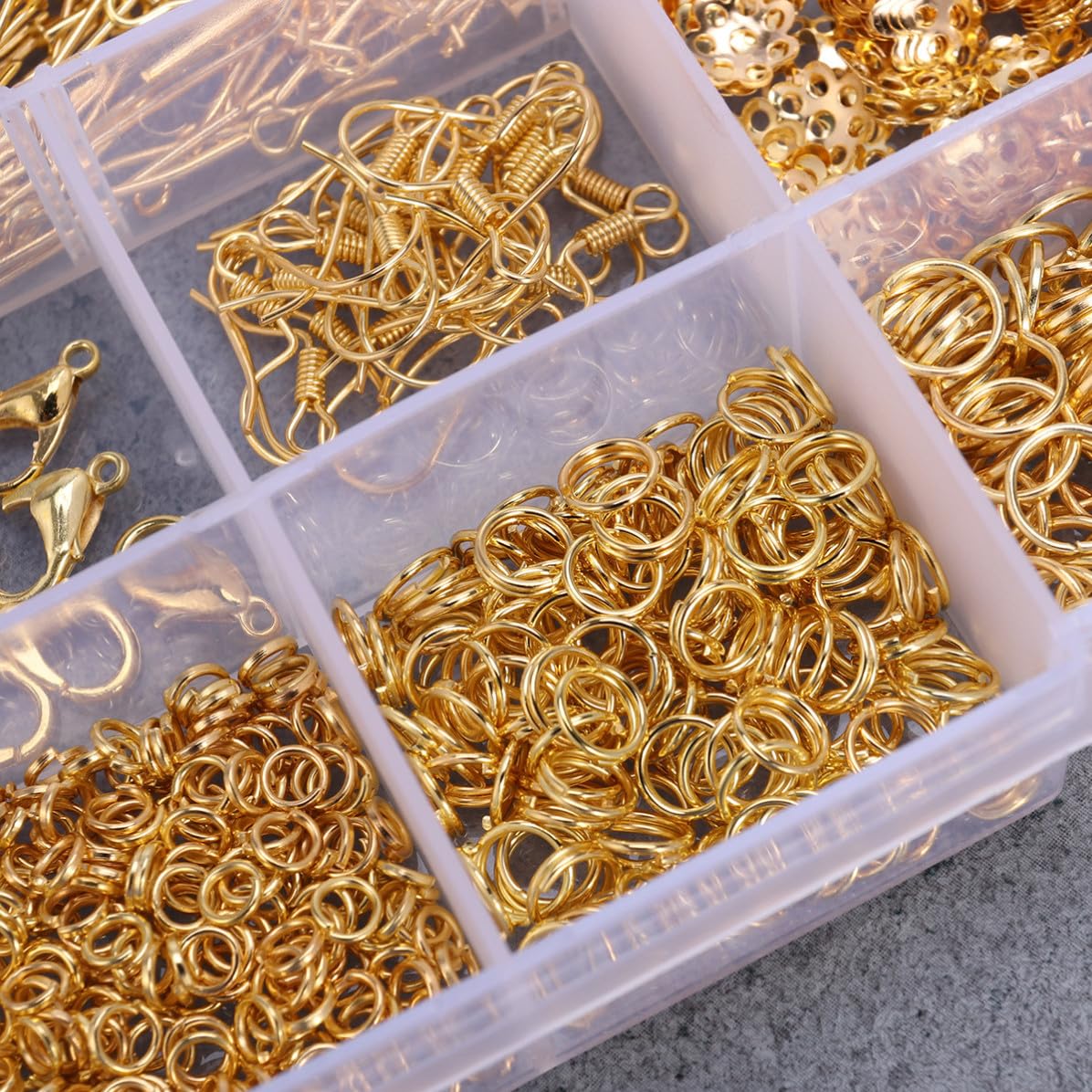 Healeved Kit D'apprêts de Bijoux en Métal pour DIY Pinces Rondes et Diagonales, Accessoires Complets pour Création de Bracelets et Colliers Artisanaux