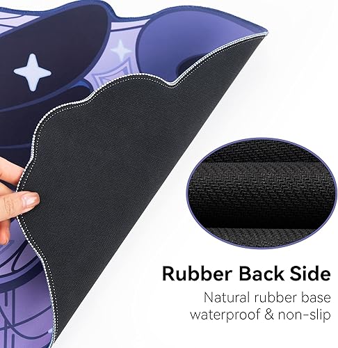 Vista 12 de GeekShare Alfombrilla de mouse grande para juegos, Kawaii rosa, antideslizante, con parte trasera de goma antideslizante, alfombrilla de escritorio