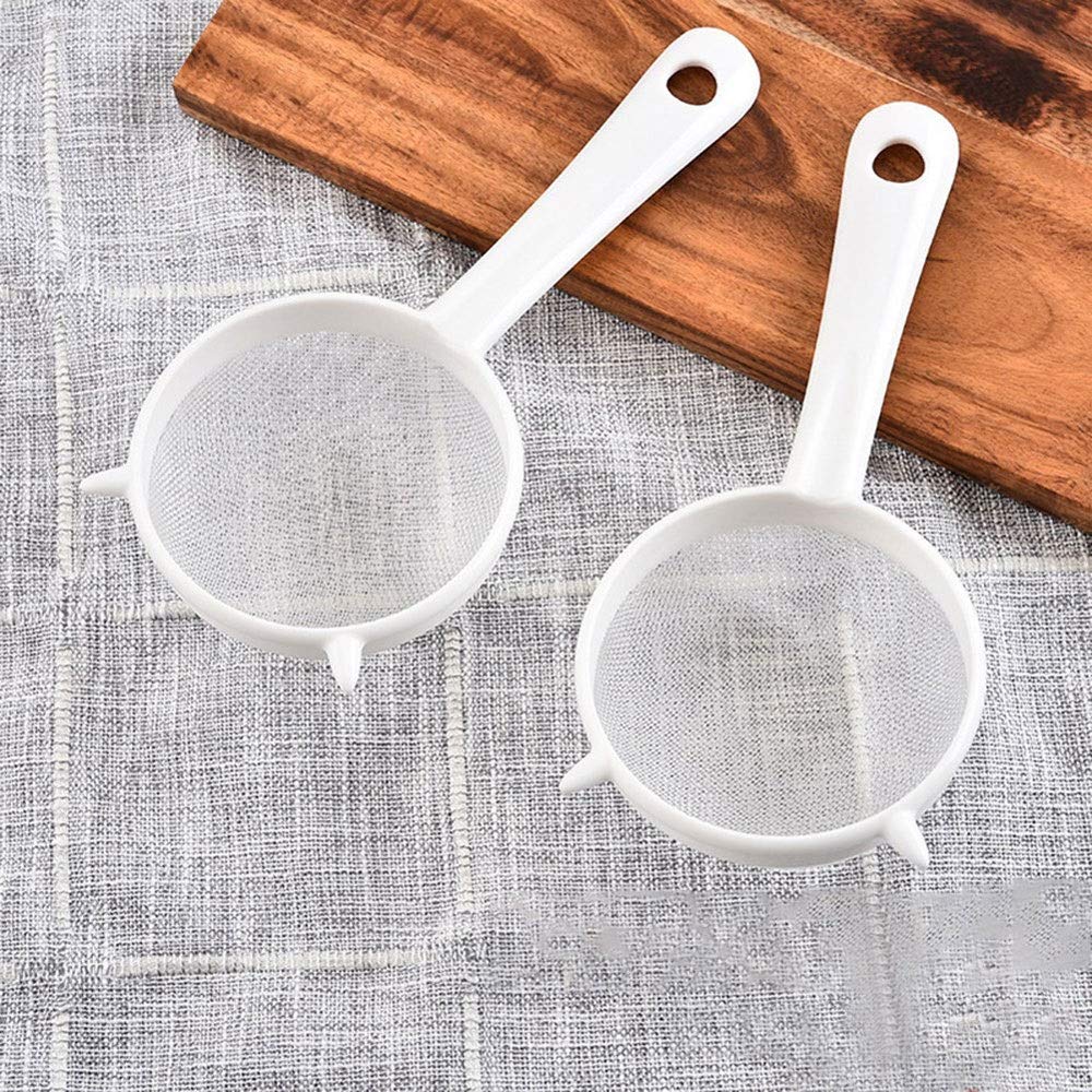 Tamiz de Cocina de Mano, Pantalla de plástico, colador de Hojas de té de Malla, tamiz de harina, colador, Accesorios de Cocina。