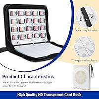 Vista 2 de GLDRAM 300 Pockets Card Holder for Zelda Amiibo Card, NFC Tag Switch Game Cards Book with Graded Card Sleeves Binder Sheets, Cartridge Organizer