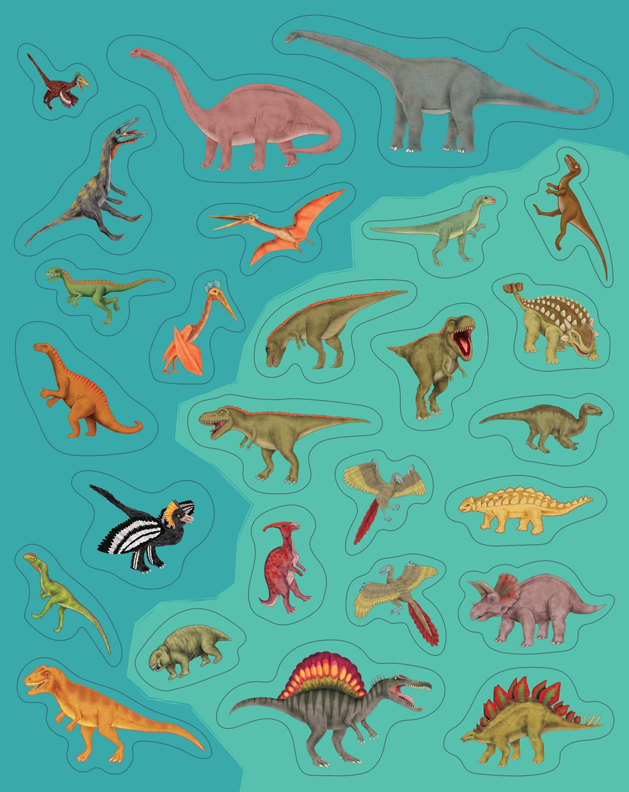 Libro de actividades y datos de dinosaurios con calcomanías para niños de 5 a 9 años, incluye diagramas, laberintos, colorear, punto a puntos, calcomanías y más