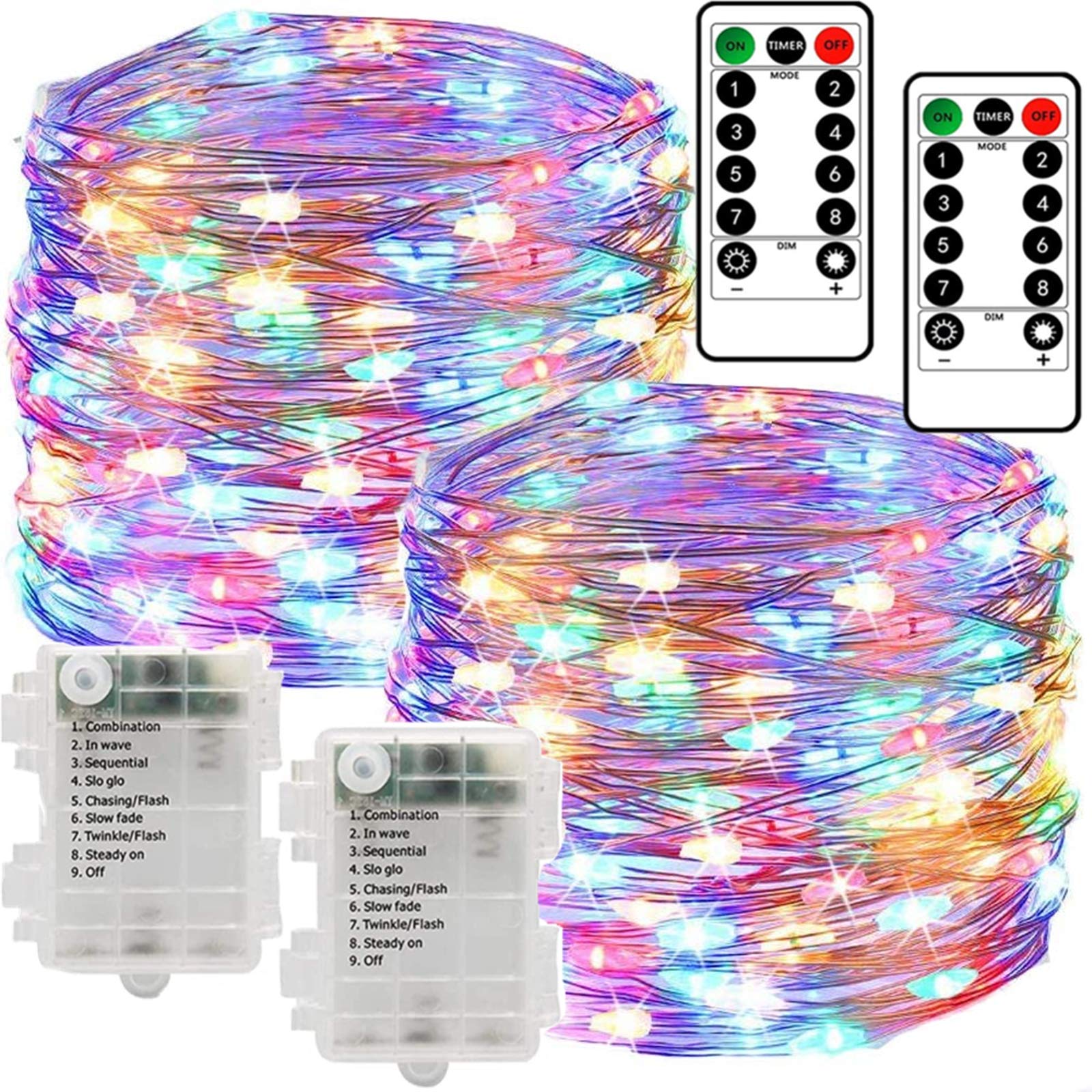 Buy Chipark Fairy String Lights Battery Operated 2 Pack 12m 120 LED