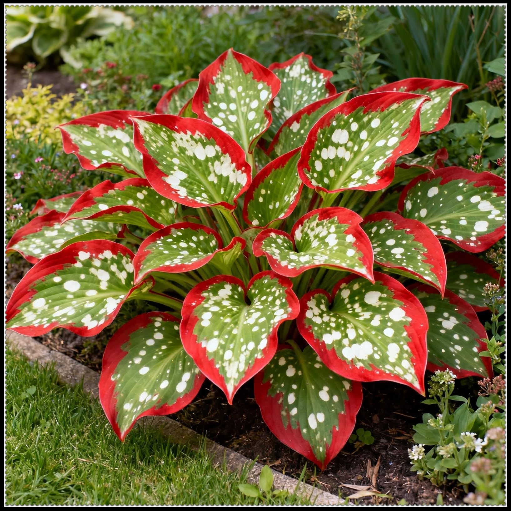 Perennial Midnight Blue Hosta Bulbs for Planting, Shade-Resistant, Perfect for Garden Borders & Landscapes, Vibrant Floral Display-3 Bulbs-G