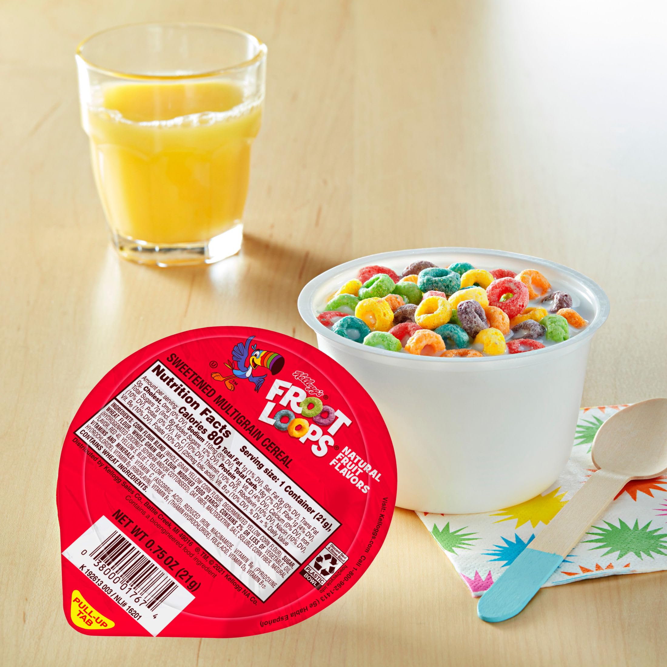 Kellogg's Froot Loops, Breakfast Cereal, Original, 75oz (96 Count)