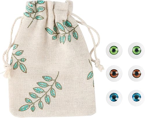 Miniatura 7 de Vollence 3 pares de 3 colores redondos para muñecas, globos oculares de acrílico huecos para manualidades, costura, marioneta, oso, juguetes de