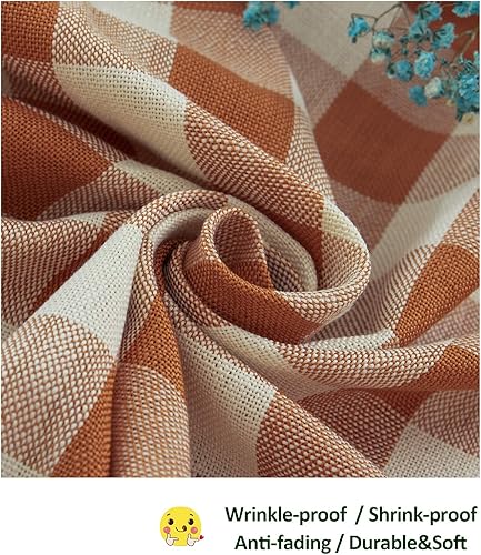 Miniatura 3 de Midsummer Breeze - Mantel a cuadros de estilo rústico hecho de algodón, de la colección Gingham, para otoño, Acción de Gracias, Navidad, cocina,