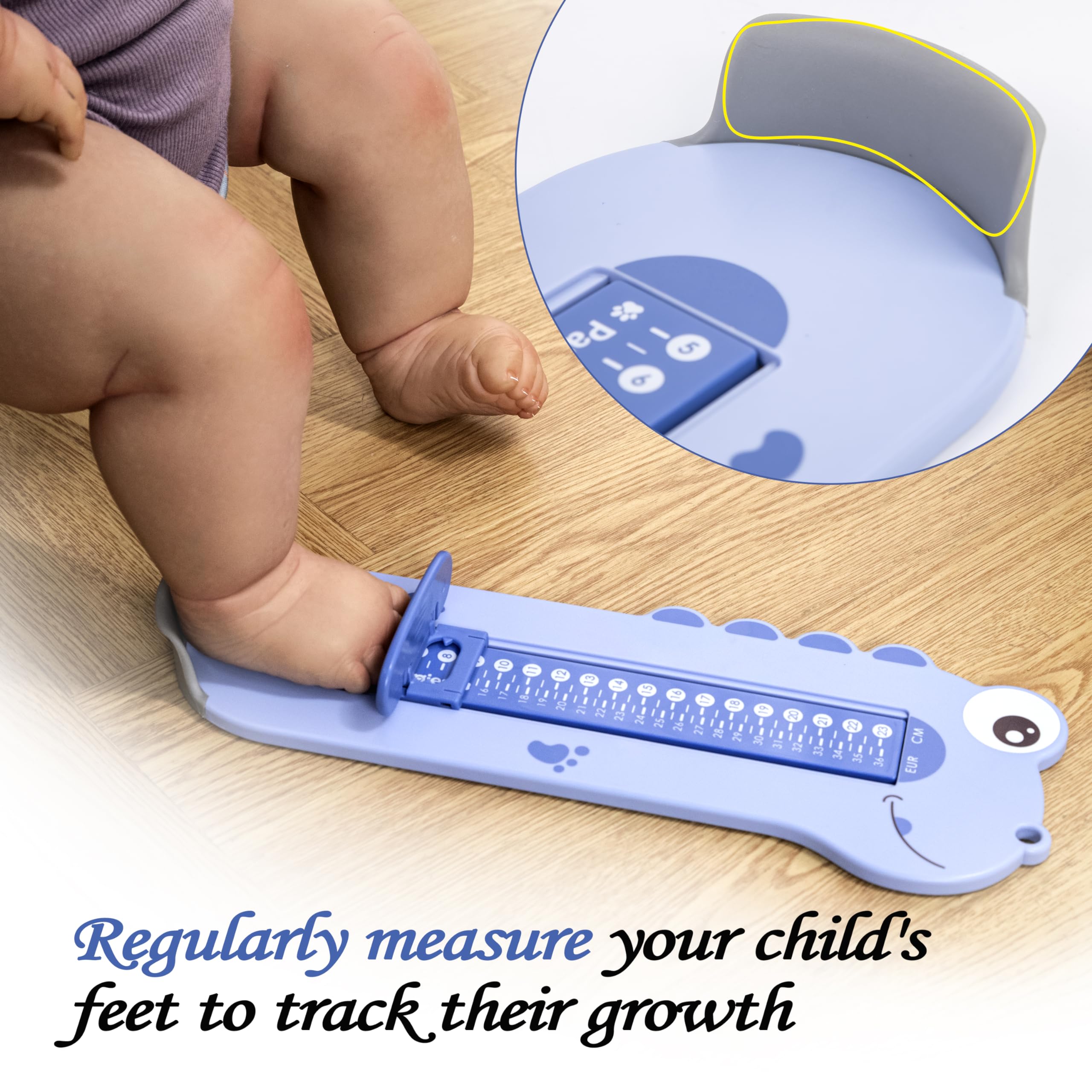 2 Pédimètres Enfants Mignons – Motif Ours, Mesure Précise De 6 à 20 Cm
