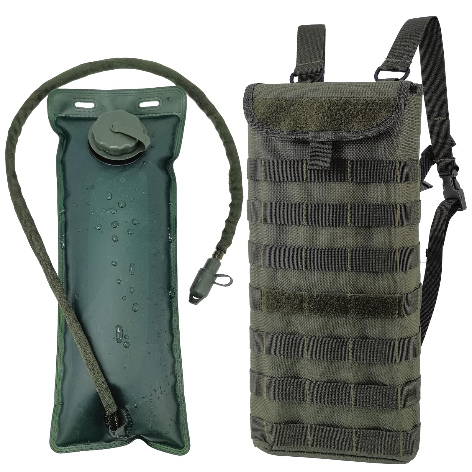 EASY BW Tactical MOLLE Hydration Pack Carrier Backpack with 3L Water Bladder