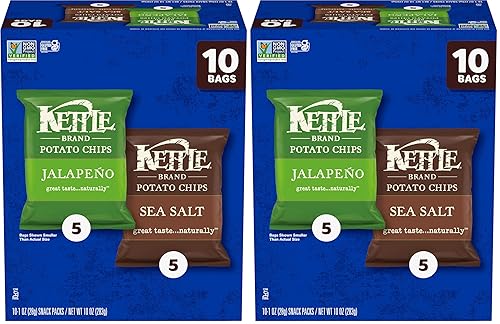 Vista 254 de Kettle Brand Papas fritas, papas fritas con ajo y parmesano, 7.5 onzas (paquete de 12)