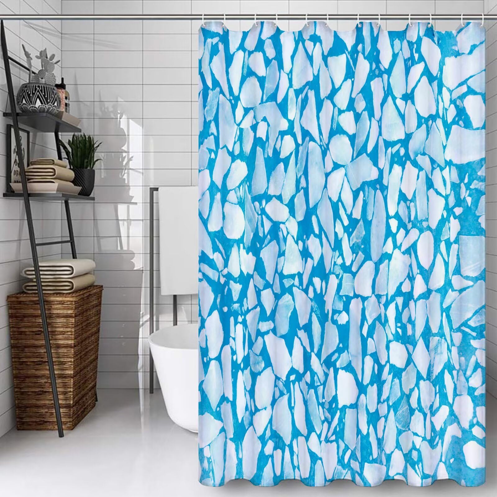 Rideau douche 80x200 cm idéal pour cabine de salle de bain d'hôtel et maison