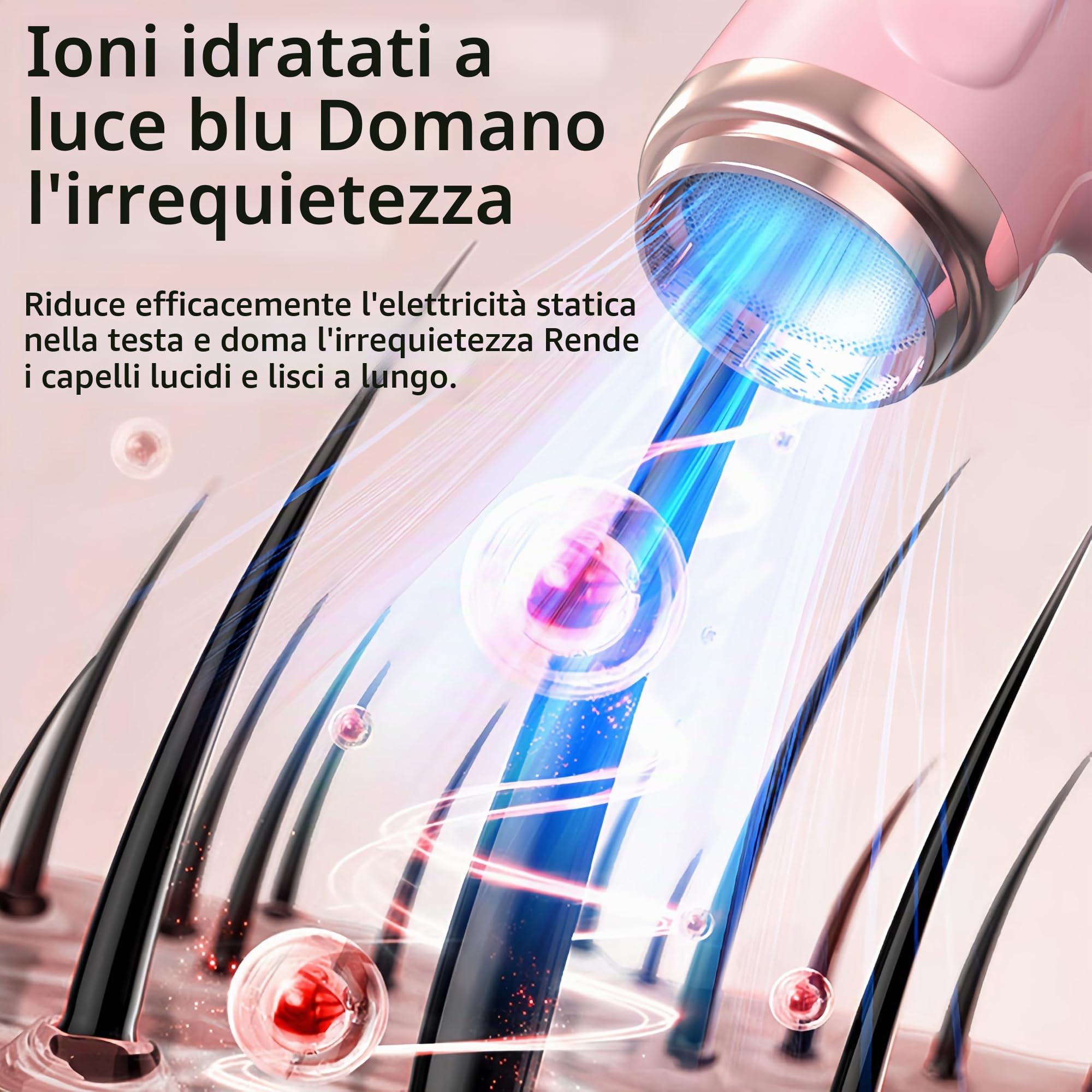 Pro Asciugacapelli da Viaggio Ricaricabile - 3 Velocità e 3 Temperature Asciugacapelli Cordless, 15000mAh Asciugacapelli Portatile con Schermo Digitale per Donne in Campeggio,