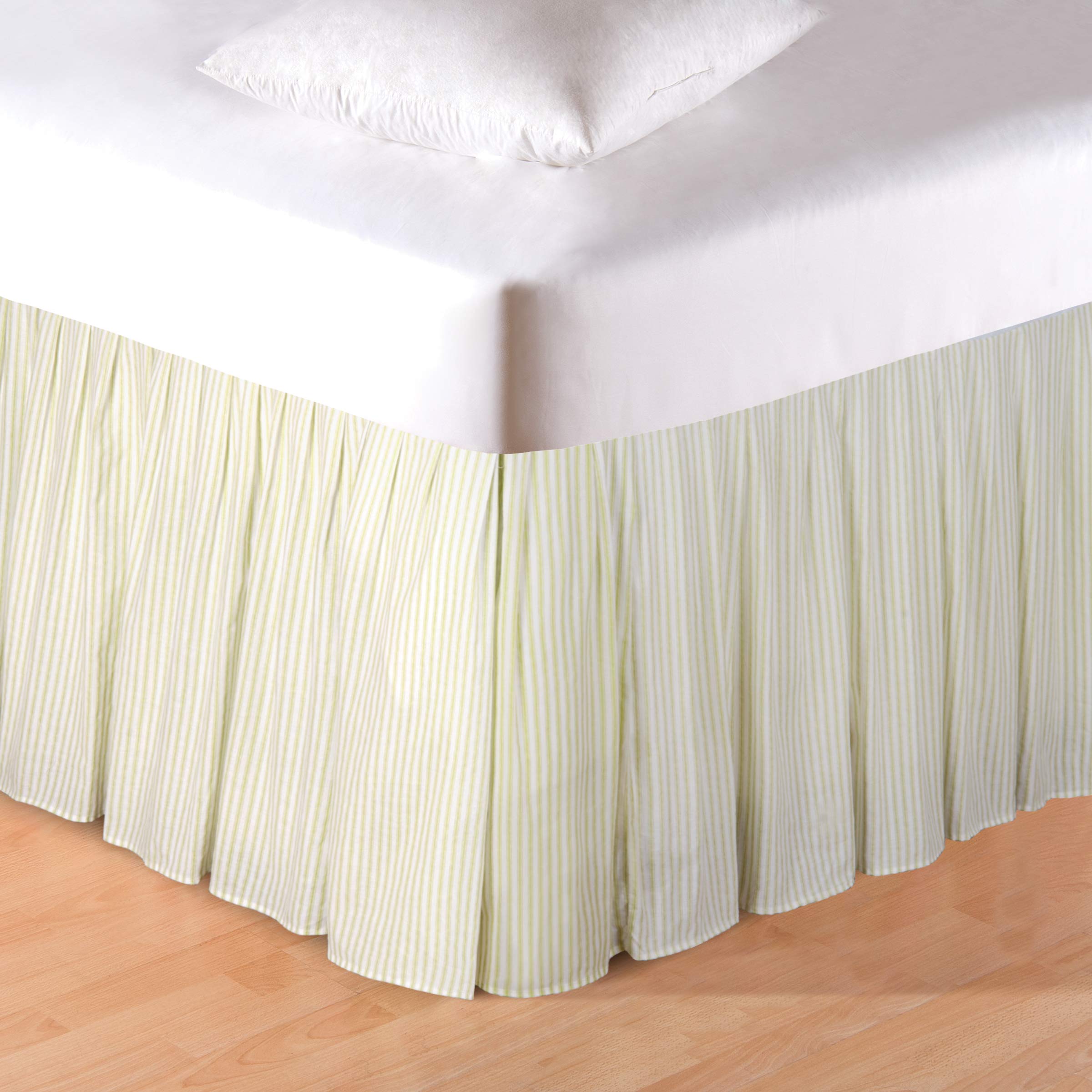 C&F Home Whitney Striped King Bed Skirt King Bed Skirt Green