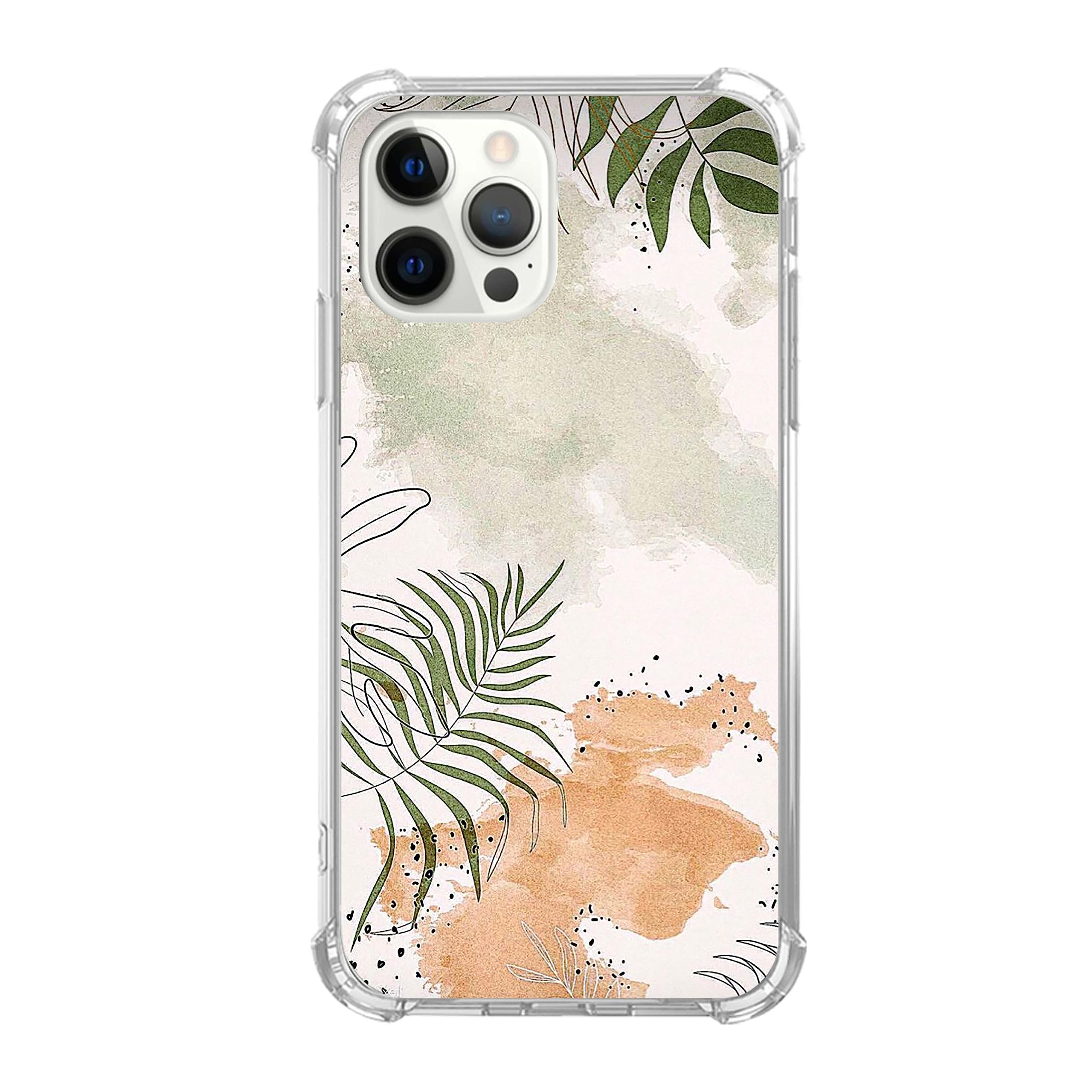 BESUC WICH Minimalist Abstract Leaf Phone Case for iPhone 14 Pro Max, Tropical Monstera Leaves Phone Cover for Teens Women Men, Cool Cute TPU Bumper