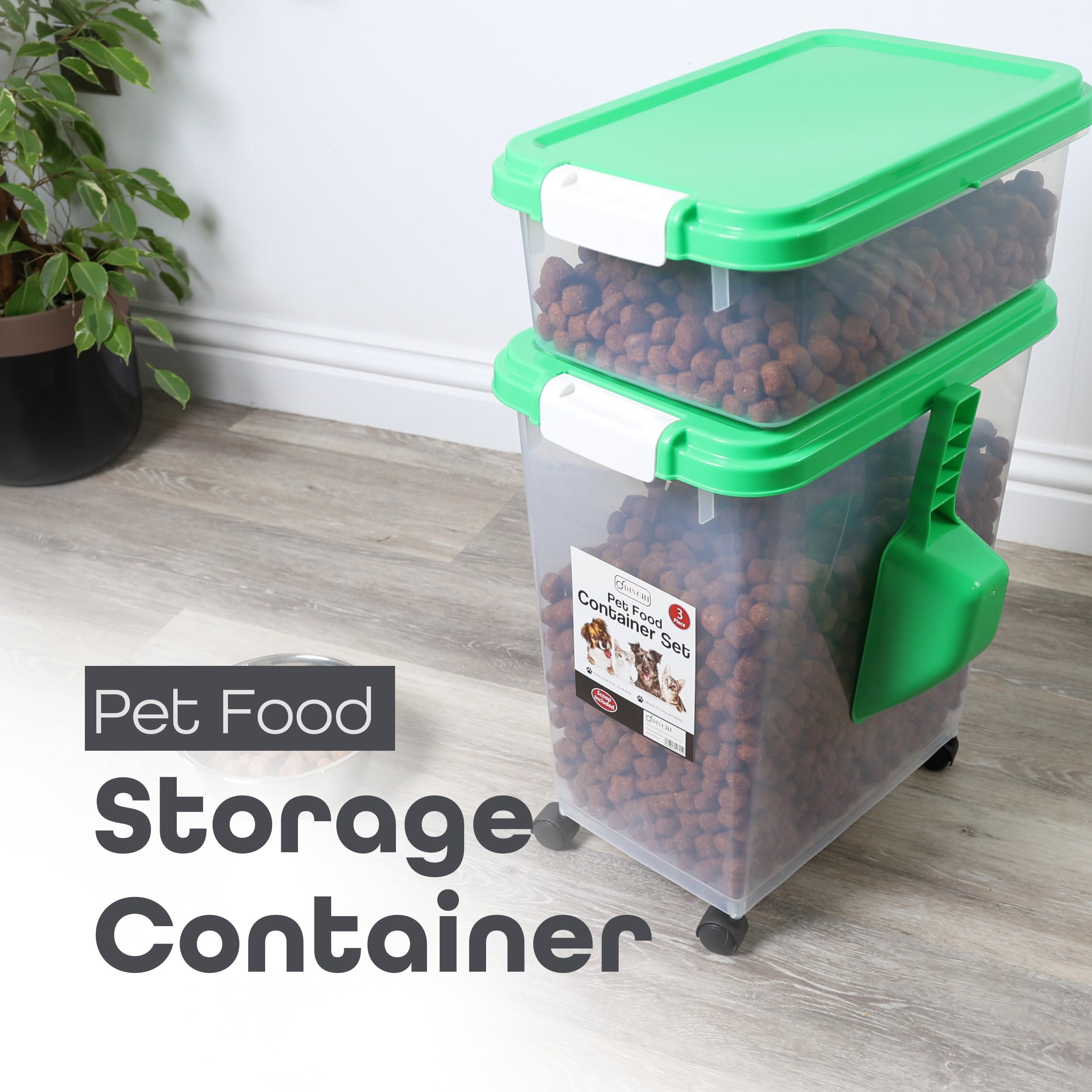 PRADICHI Tierfutter-Behälter Mit Schaufel - Luftdicht Für Bis Zu 15 Kg Trockenfutter