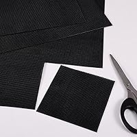 Vista 5 de 4 lienzos de malla de plástico, hojas de lona de malla de plástico negro de 14 quilates, pantalla de malla de plástico para bordar, hacer