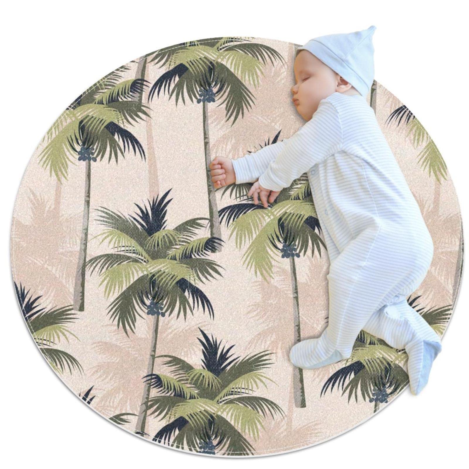 Tapis de salle de bain palmier aquarelle au design raffiné