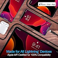 Vista 5 de Naztech Cargador de cable Lightning, duradero, redondeado, de carga rápida de 12 pies, cable Lightning certificado USB-C a MFi compatible