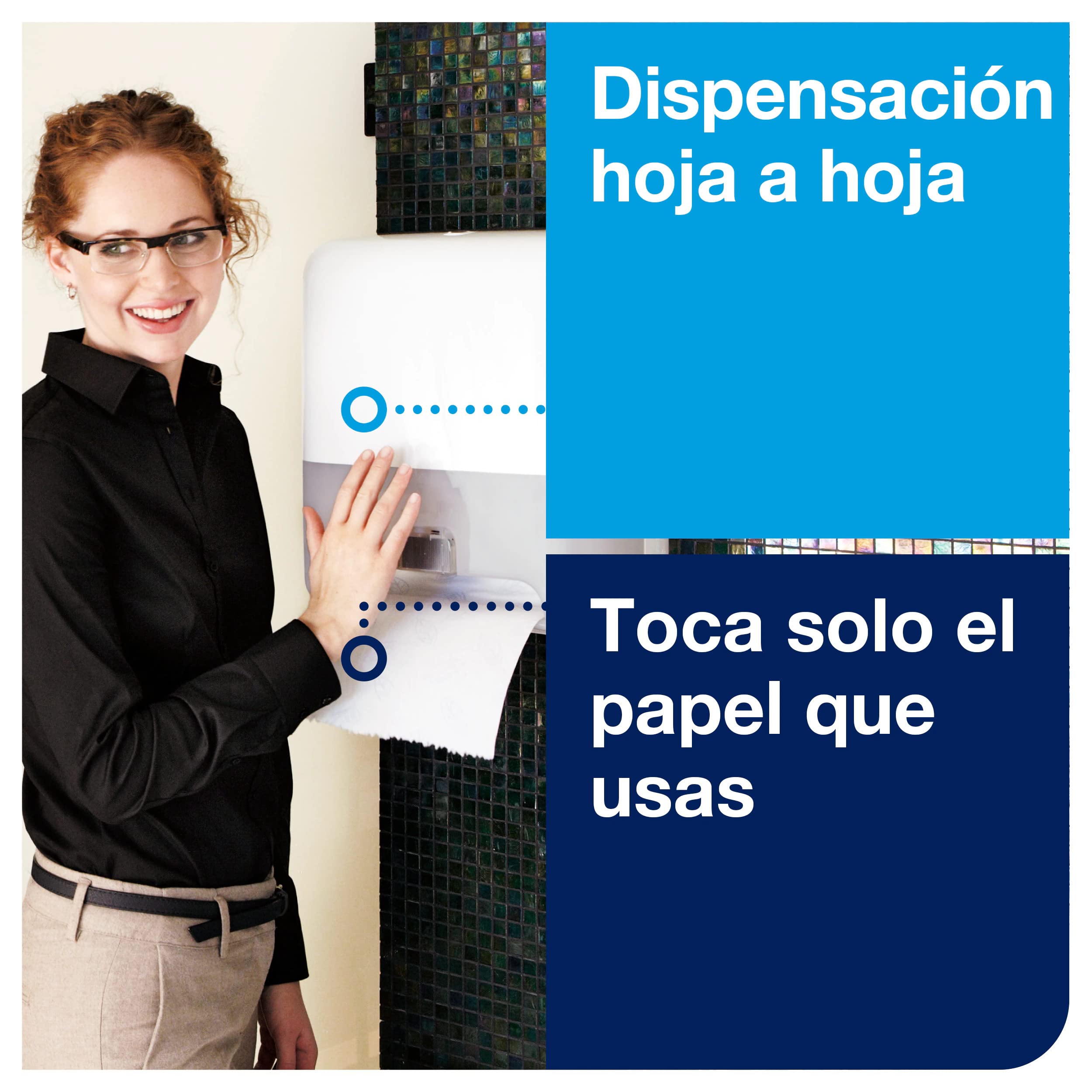 Tork Matic Dispensador Automático de Toallas de Mano en Rollo Blanco H1, Dispensación una a una, Línea Elevation, 551100