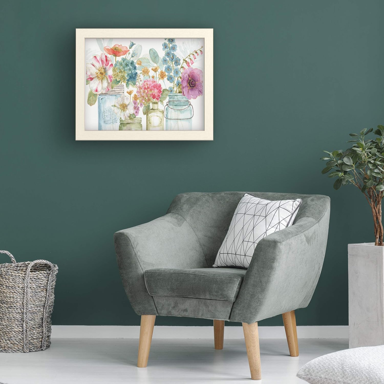 Trademark Fine Art ' Rainbow Seeds Flowers X ' White Frame by Lisa Audit 11x14