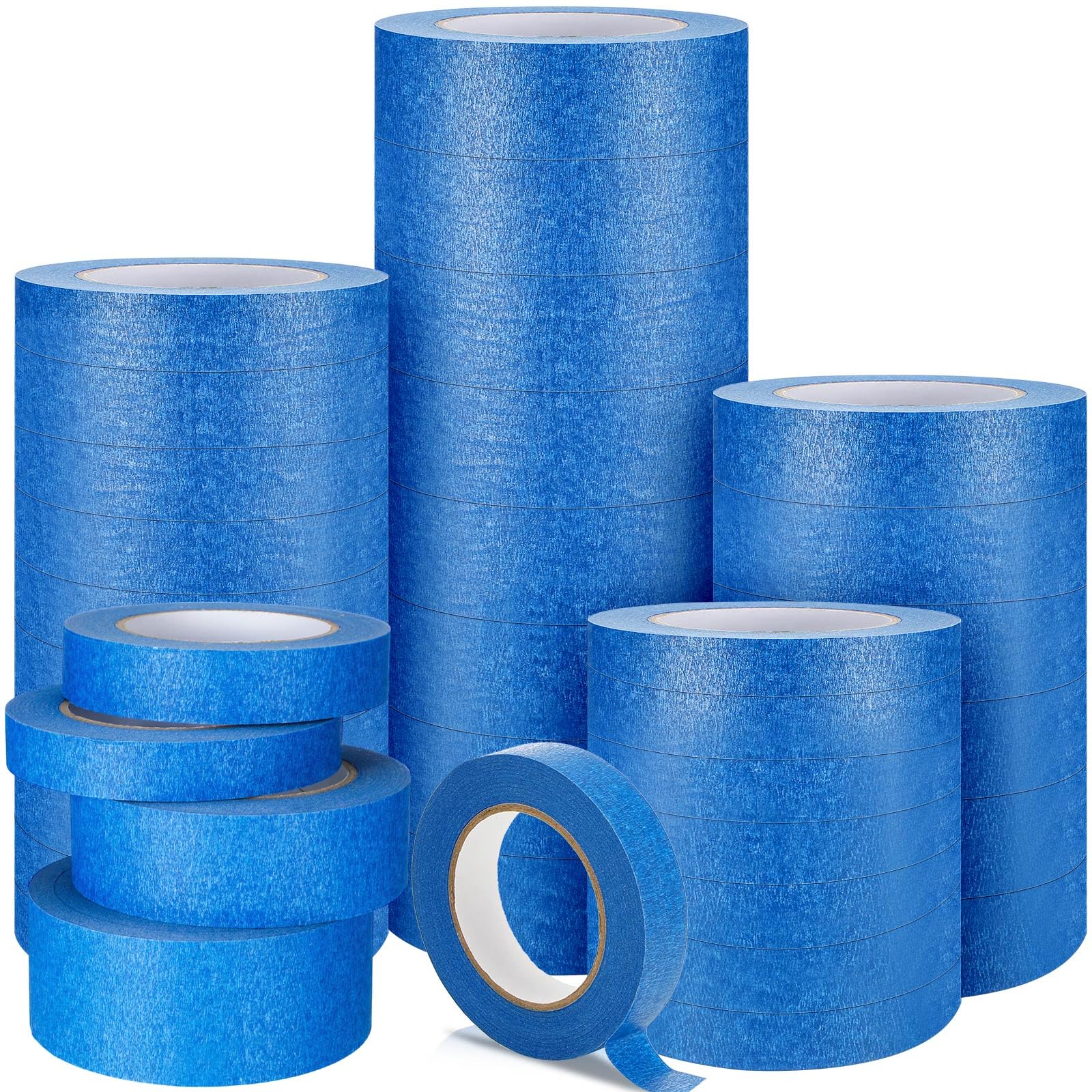 Fumete 48 Rolls Blue Painters Tape 3/4'' 1'' 1.5'' 2'' x 55 Yards