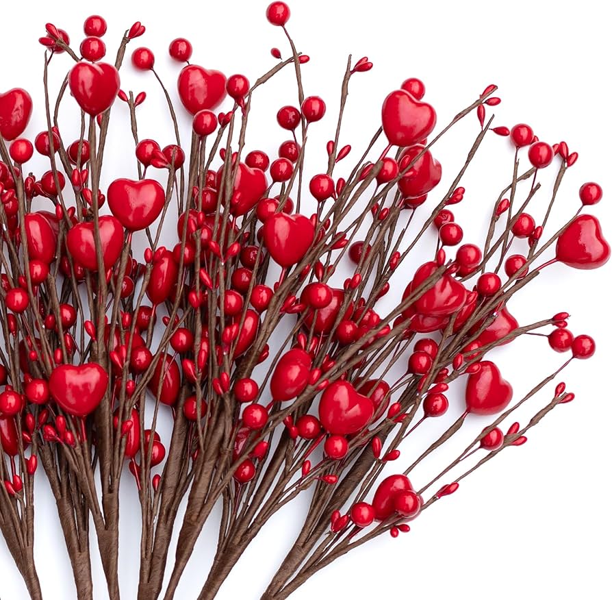 Amazon.com: AXYLEX Valentines Day Decorations Floral Picks Stems