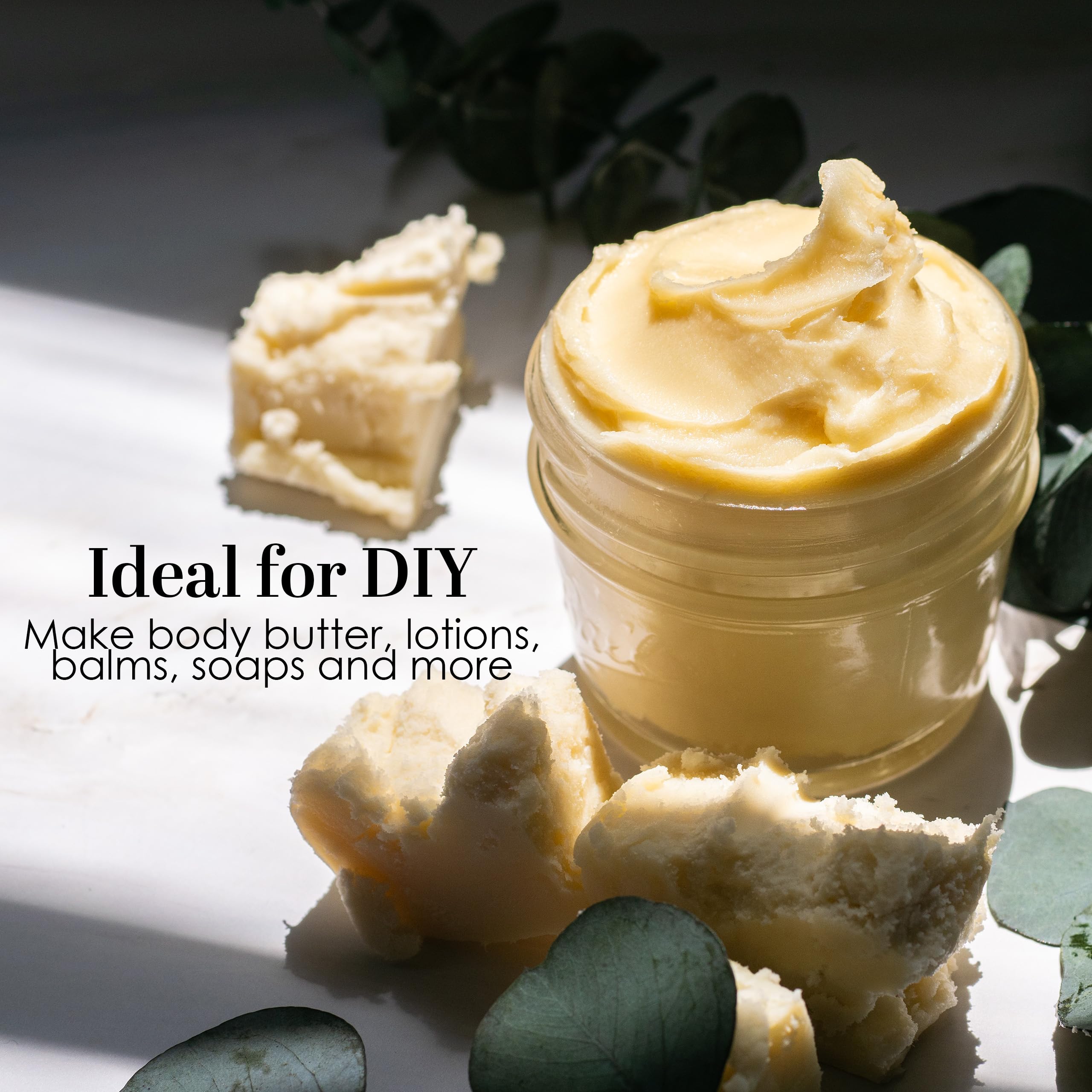Unrefined Shea Butter by Better Shea Butter - African, Raw, Pure - Use Alone or in DIY Body Butters, Lotions, Soap, Eczema & Stretch Marks Products, Lotion Bars, Lip Balms and More! - 1 lb (16 oz) by Better Shea Butter