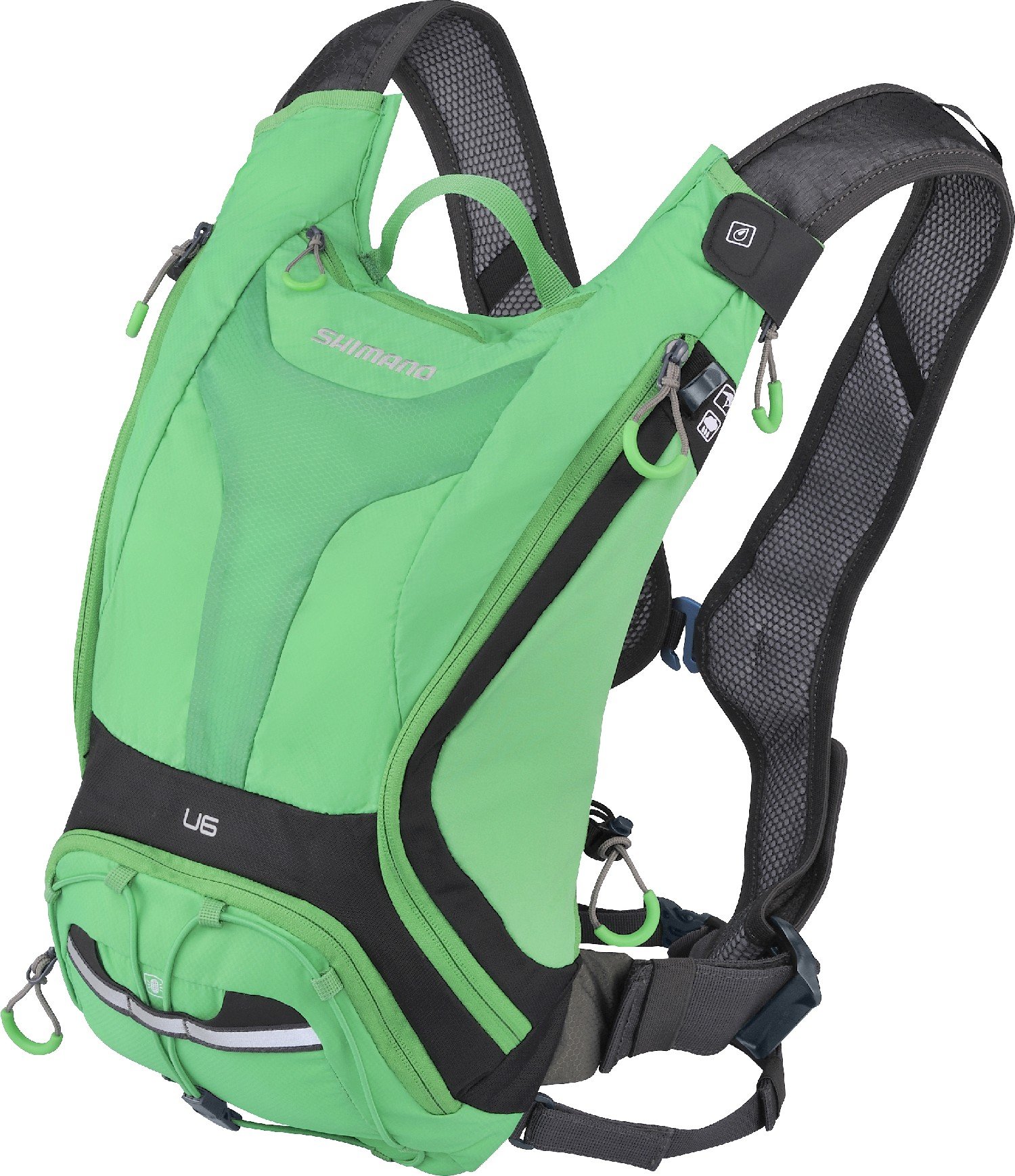 Shimano Rucksack Unzen II, Island Grün, 11 x 36.5 x 24 cm, 6 Liter, EBGDPMAN206UG0 Sport & Freizeit