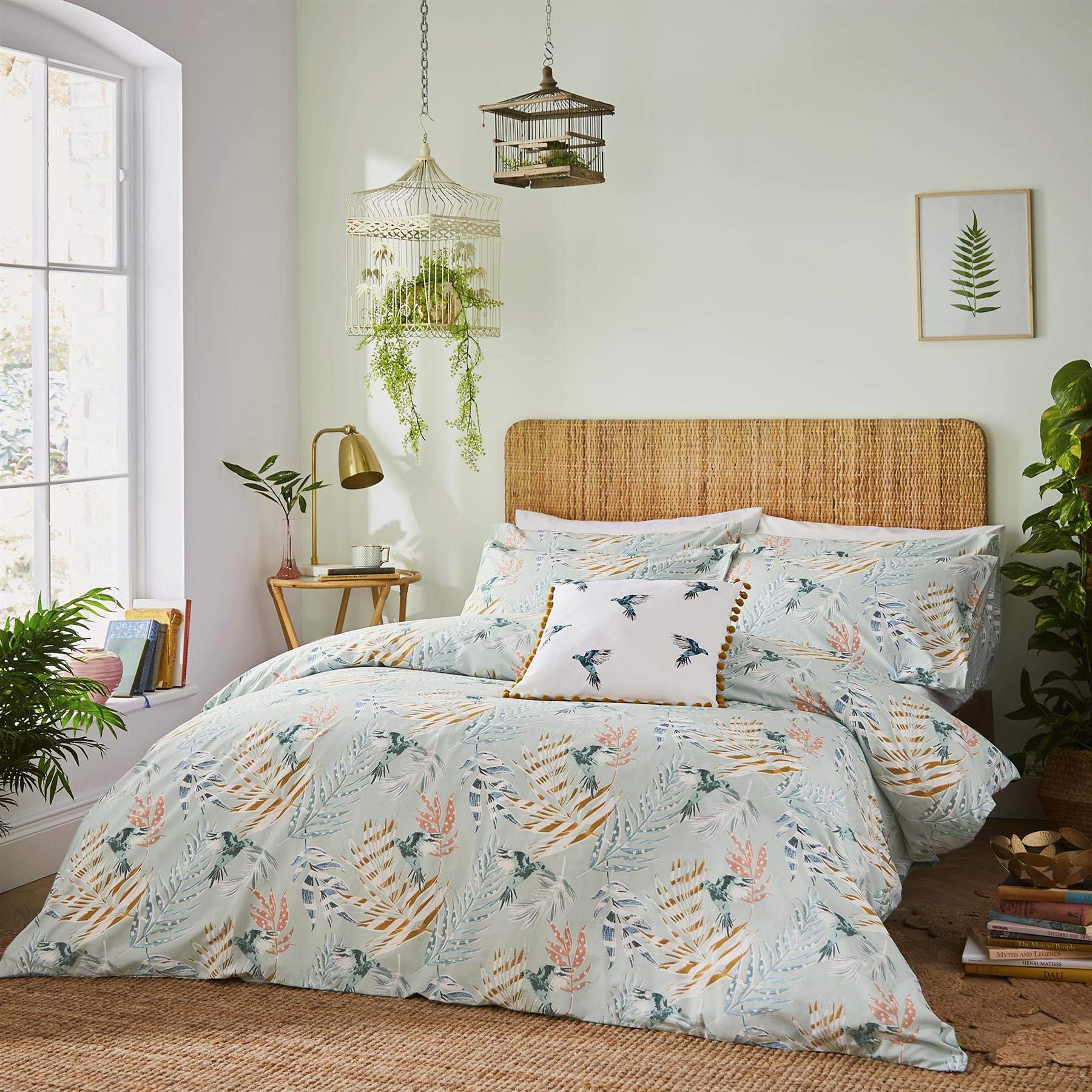 Fat Face Paradise Parrot King Size Duvet Cover Set 100% Cotton Bedding Bed Set