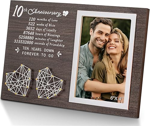 Miniatura 1 de Marco de fotos para el 8 aniversario, regalo de compromiso personalizado para parejas, marco de clip para fotos, regalo de 8 aniversario de esposa