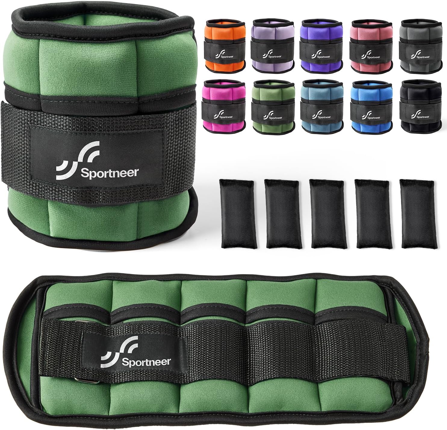 $21 Sportneer Adjustable Ankle Weights 0.9kg-4.5kg