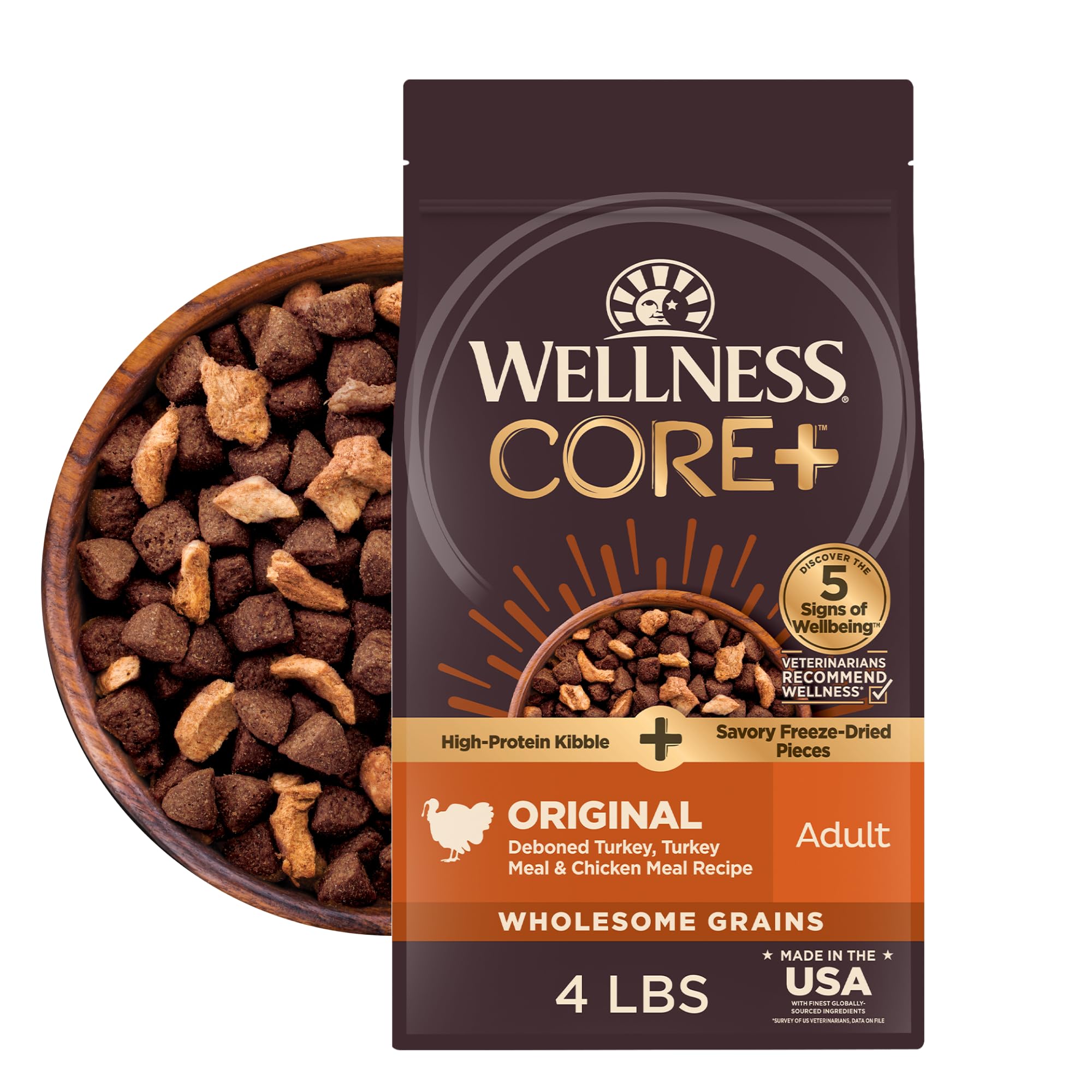 Wellness CORE+ Adult Dry Dog Food with Freeze Dried Pieces
