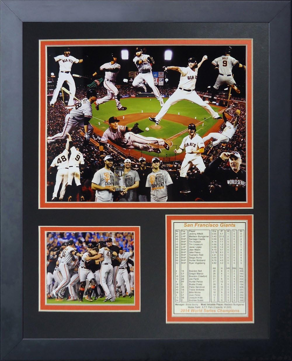 Legends Never Die MLB San Francisco Giants 2014 World Series Champions Framed Photo Collage