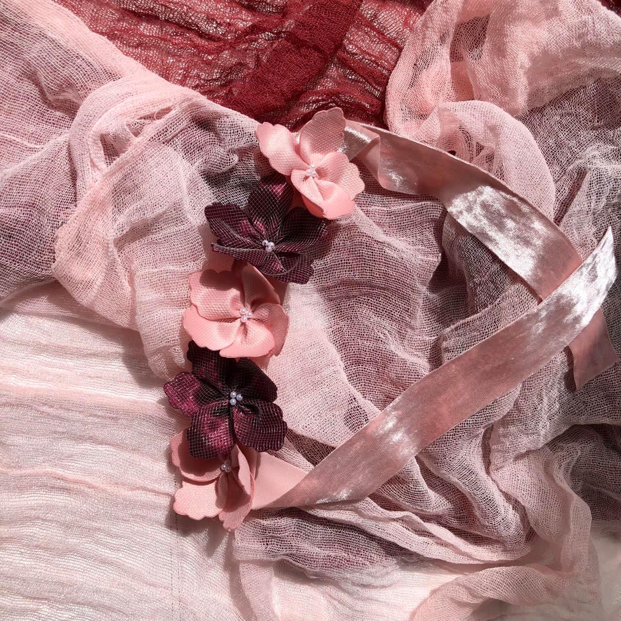 Newborn Photography Props Set – Monthly Milestone Wooden Signs, Hand-Dyed Gauze Backdrops (Rust & Peach), Baby Girl Headband – Photo Props for Baby Shower & Monthly Baby Pictures