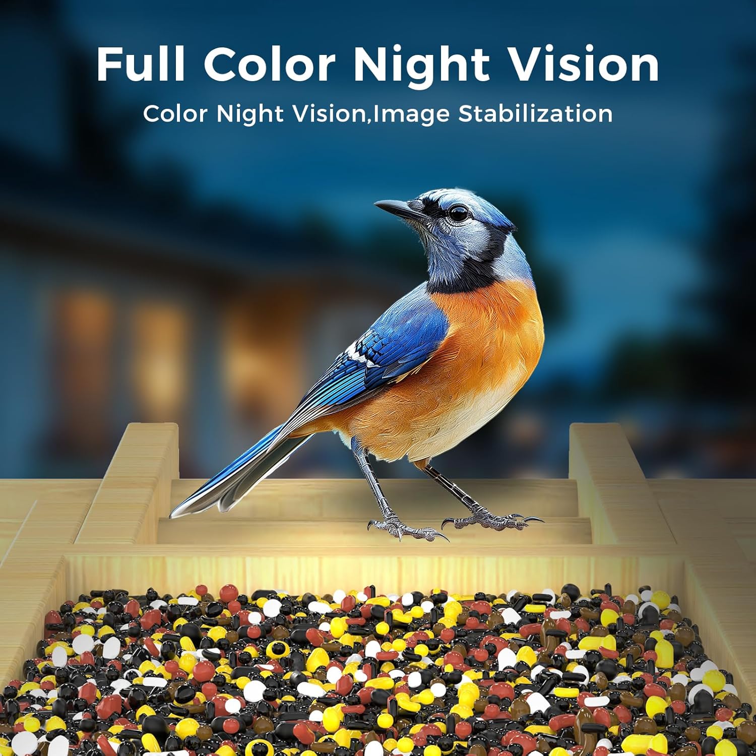 Star&Mi Bird Feeder with Camera, 2.5K HD Smart Bird Feeder with Camera, Solar Bird Feeder with AI Recognition, Bird House with Camera, Squirrel Proof Bird Feeder, Dual Seed Bird Feeders for Outdoors